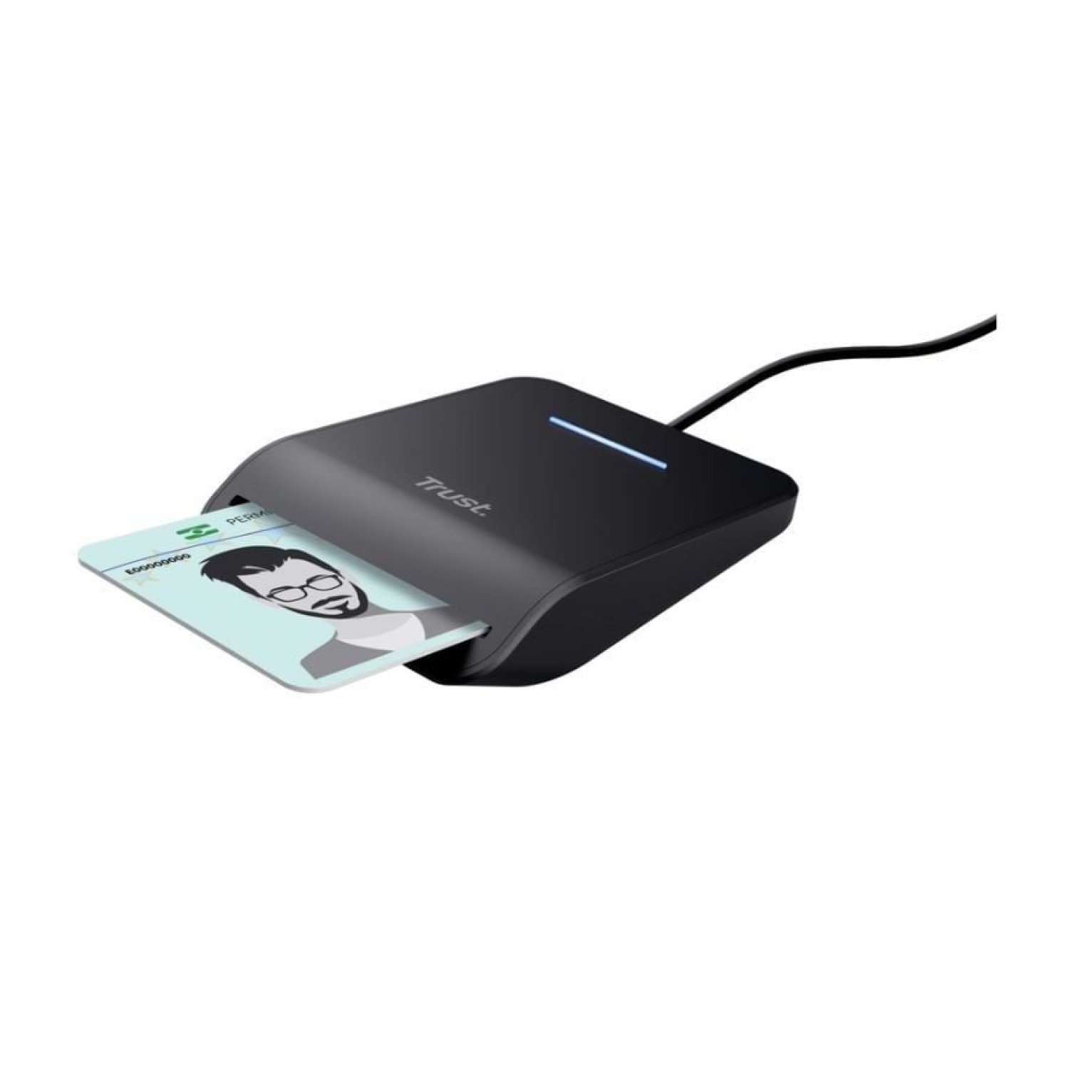 Trust Primo · Lector de DNI · USB Tipo-C · Negro
