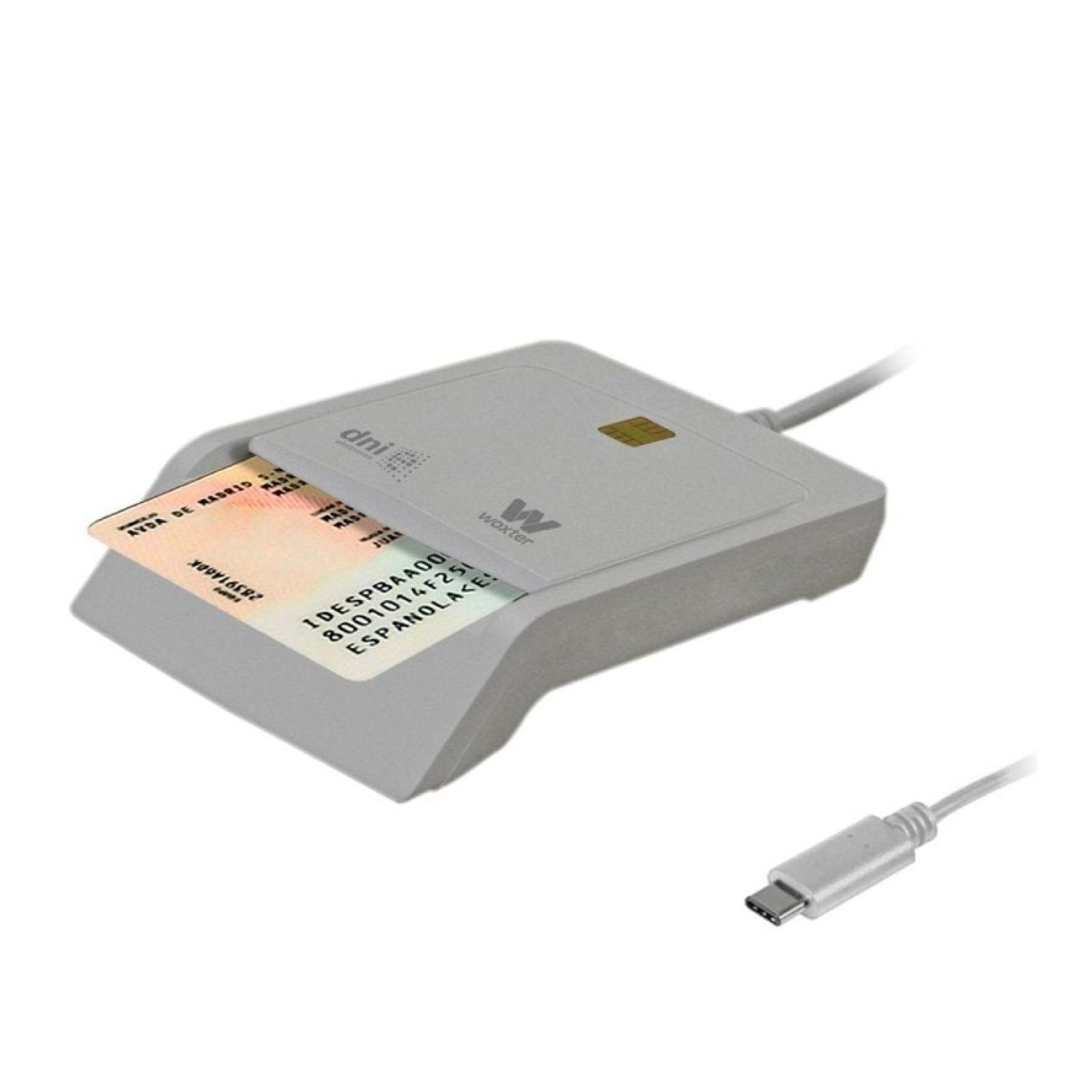 Woxter PE26-198 · Lector DNI y Tarjetas · USB Tipo-C · Blanco