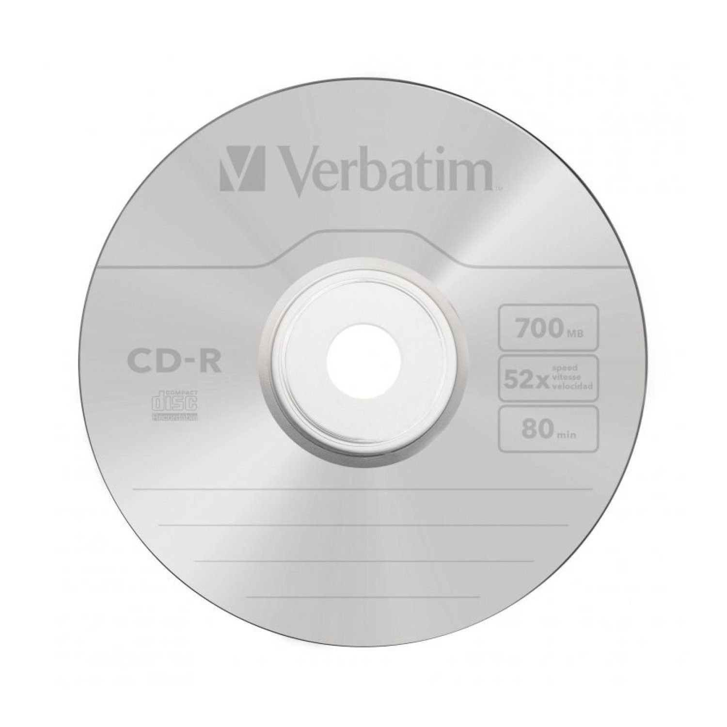 Verbatim Datalife · CD-R 52x · Pack 100 unidades