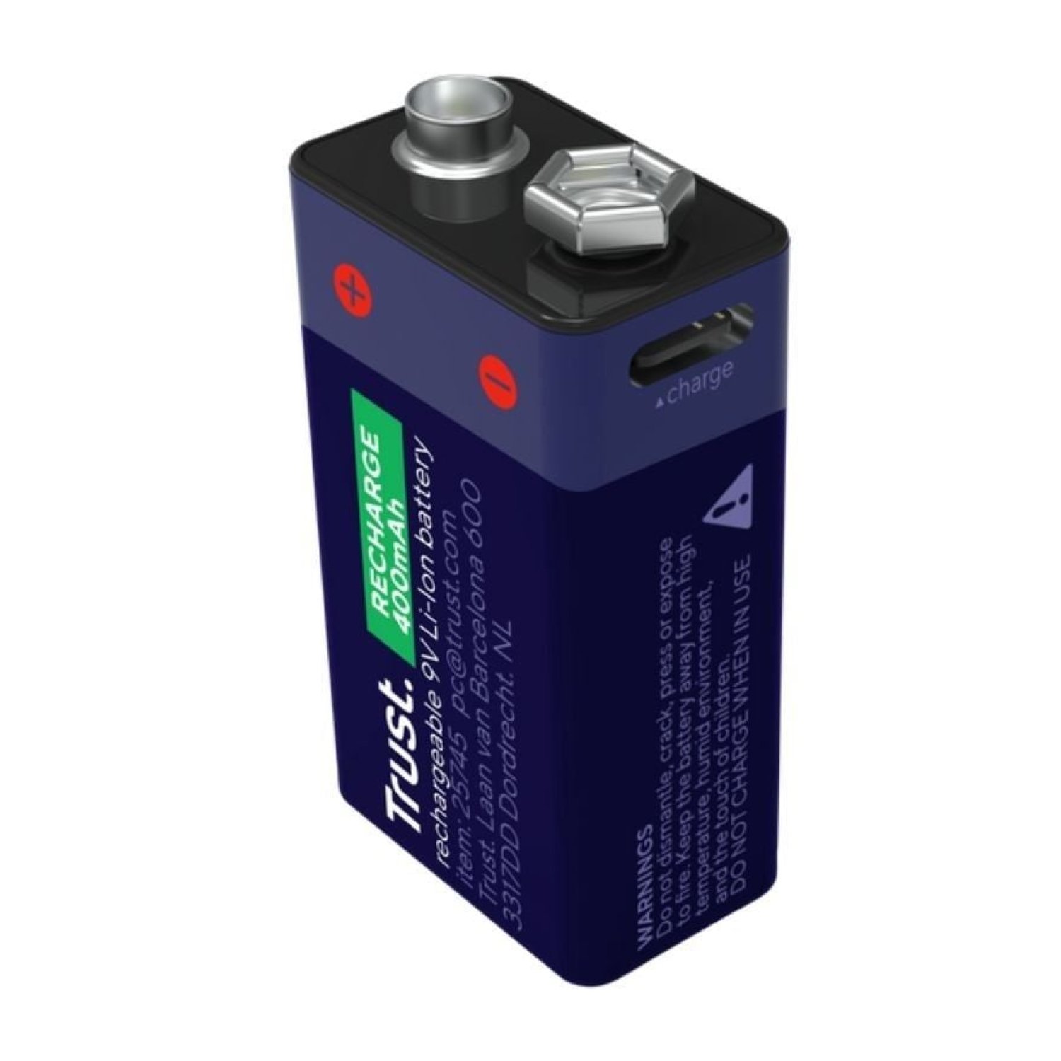 Trust Pilas 9V · Recargables · 6LR61