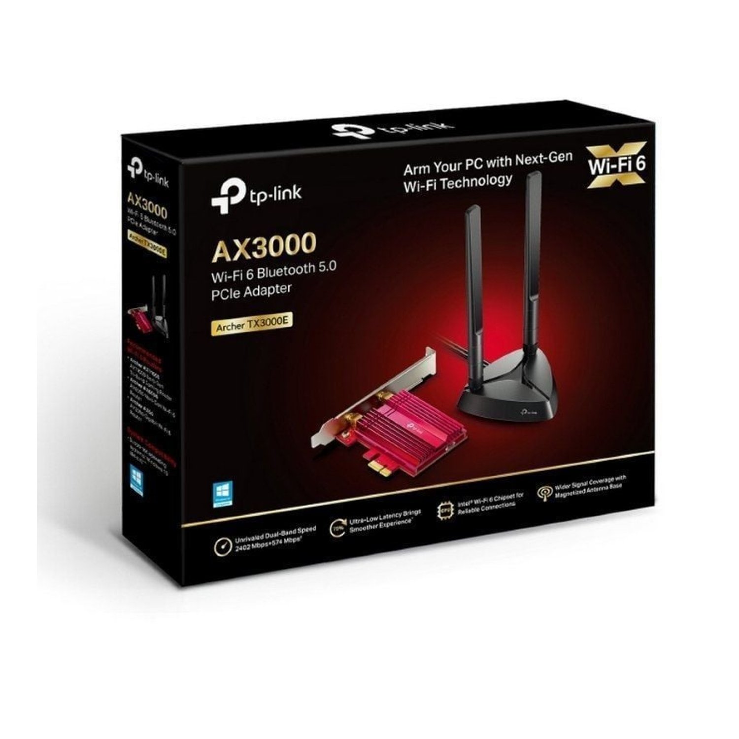 TP-Link Archer TX3000E · Tarjeta WiFi PCI Express · 3000 Mbps · 2.4/5 GHz