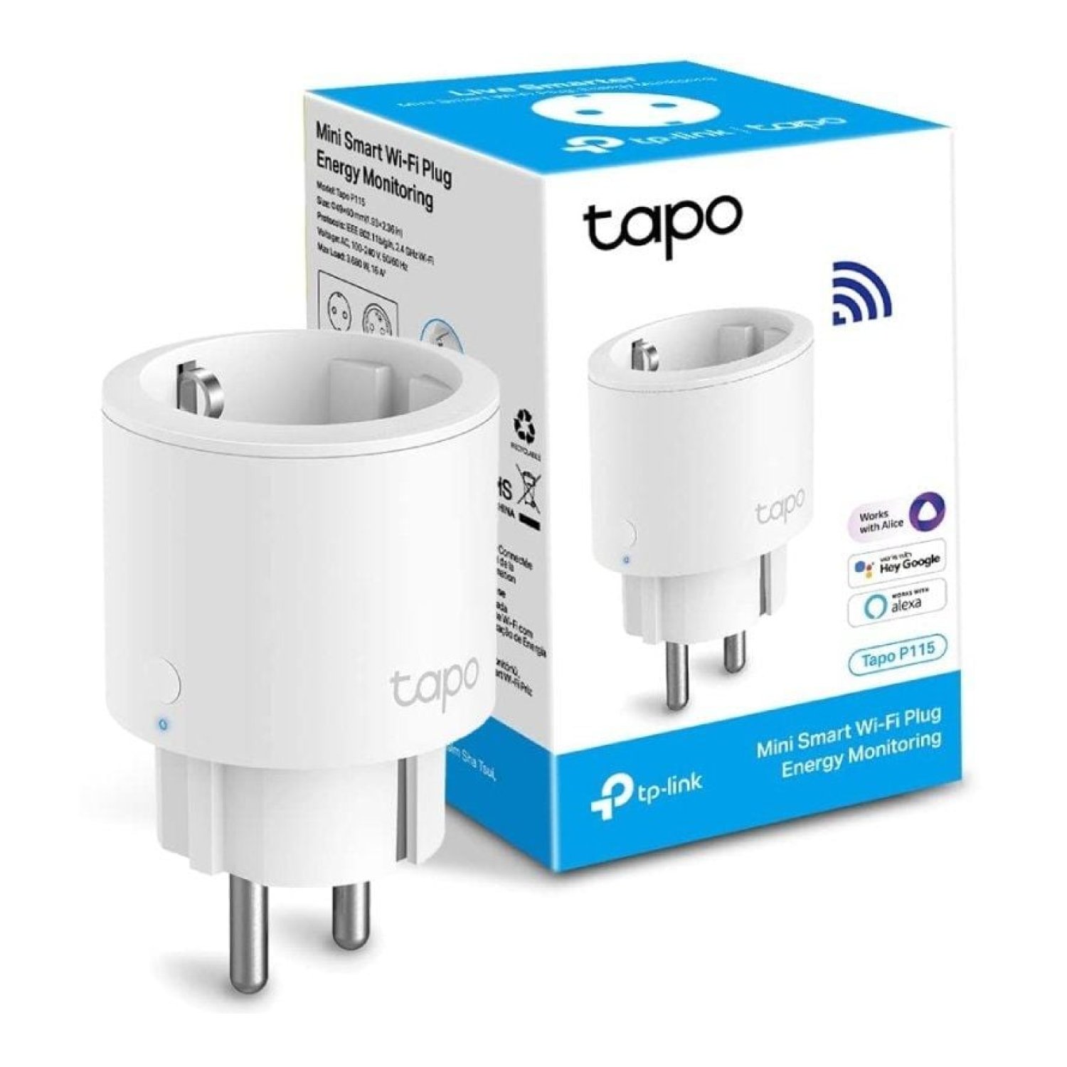 TP-Link Tapo P115 · Enchufe WiFi Inteligente · Control Remoto · Monitoreo Energía