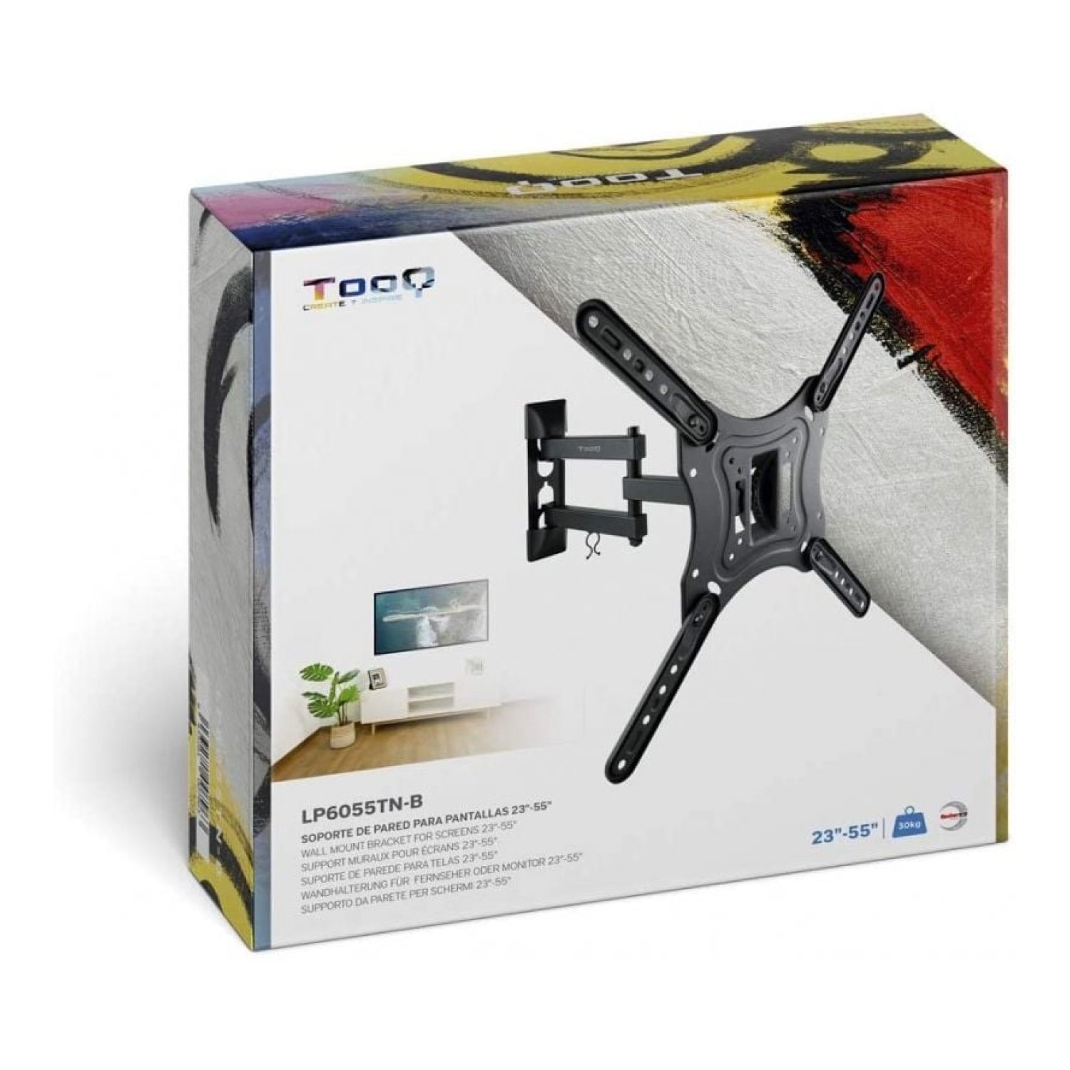 Tooq LP6055TN-B · Soporte Pared Orientable · 23-55" · hasta 30kg
