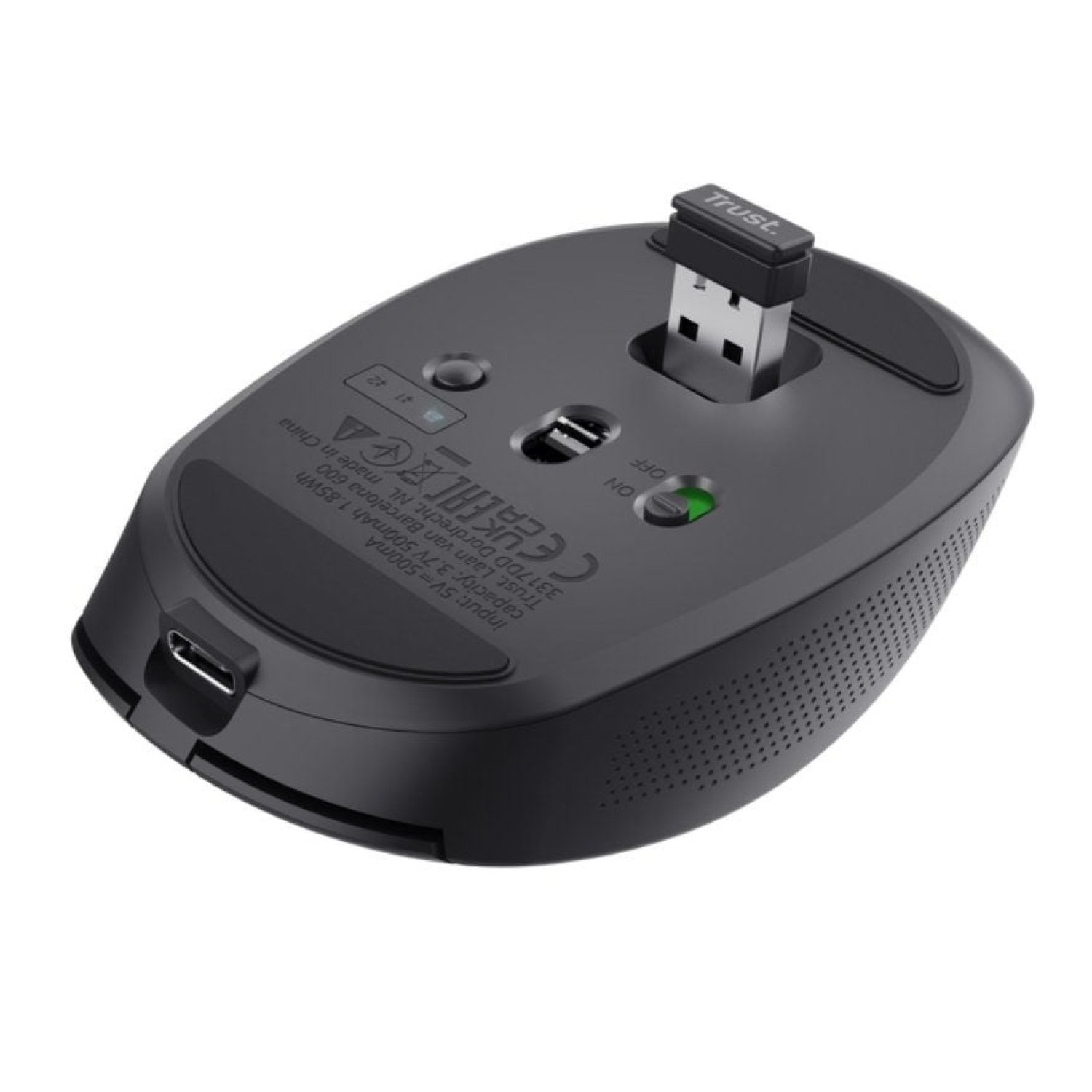 Trust Ozaa Compact · Ratón Inalámbrico · 3200 DPI · Batería Recargable