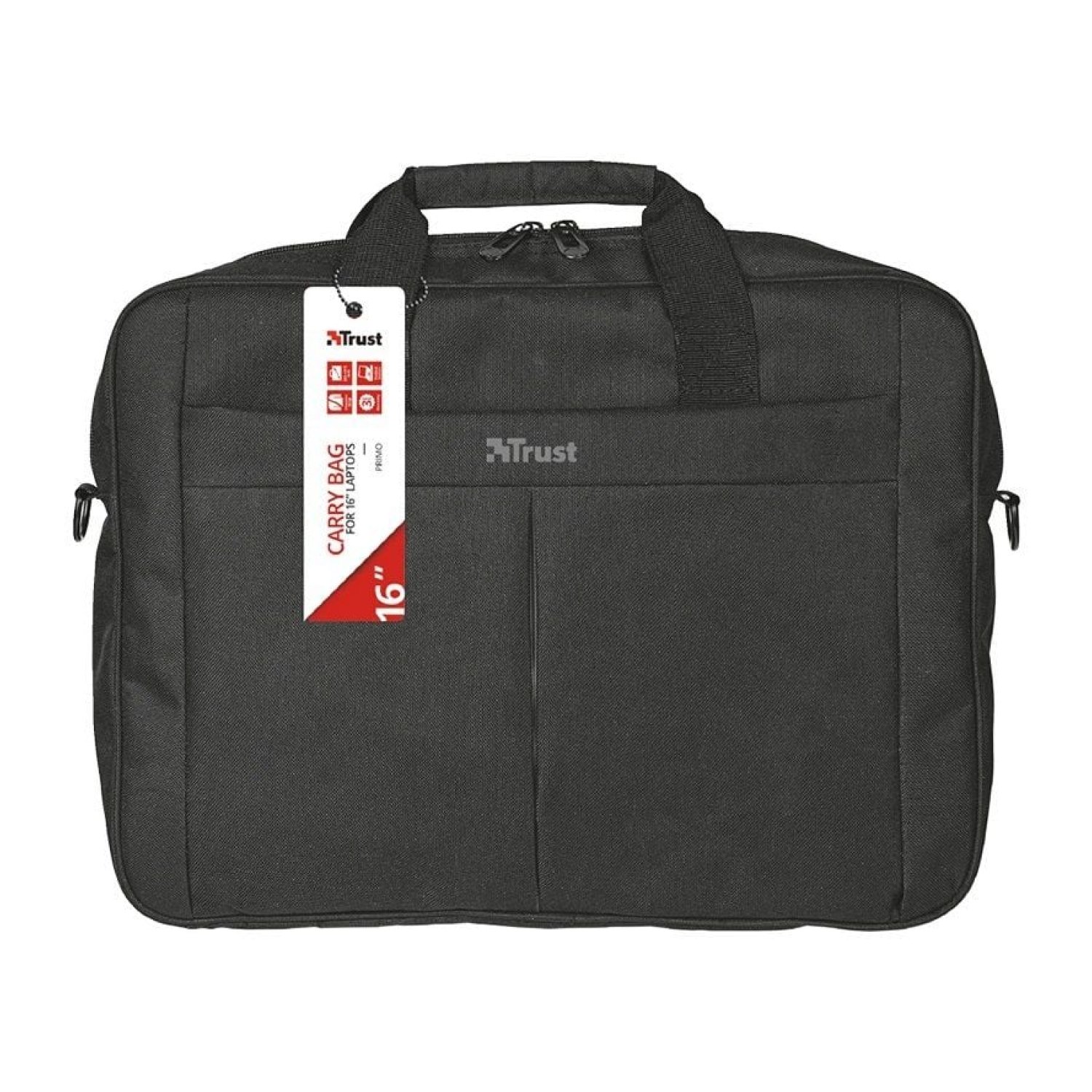 Trust Primo · Maletín para Portátiles · Hasta 16" · Negro