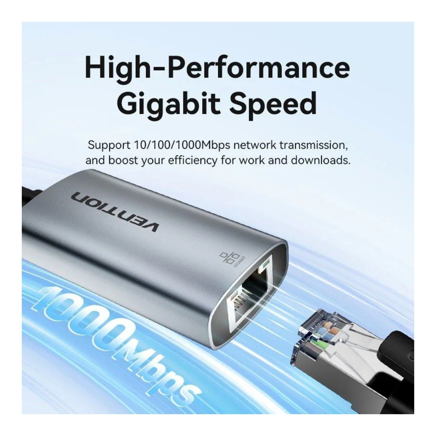 Vention · Adaptador USB Tipo-C a RJ45 · 1000Mbps · Ethernet Gigabit