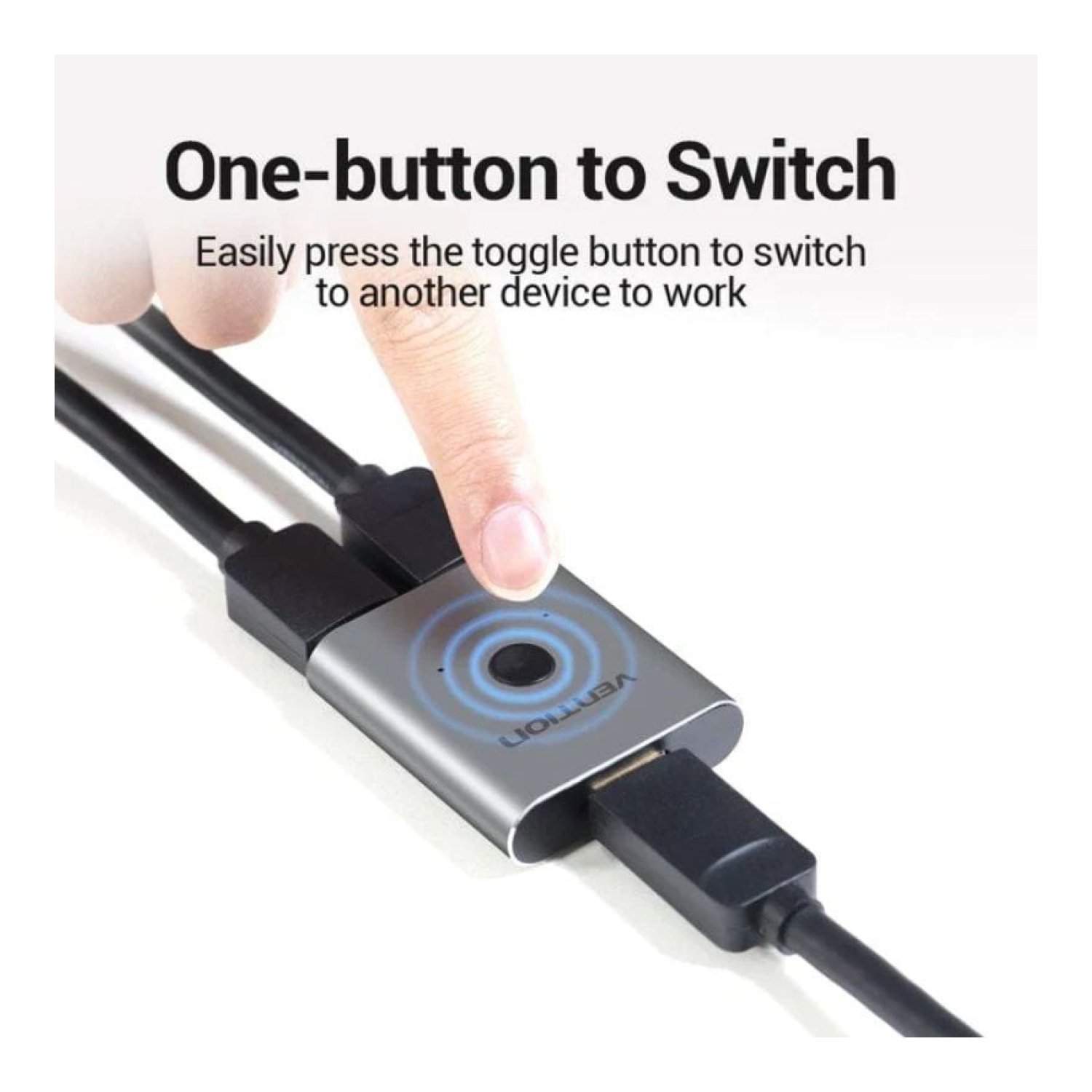 Vention AFUH0 · Switch Conmutador HDMI 4K · 2 Entradas · 1 Salida · Bidireccional