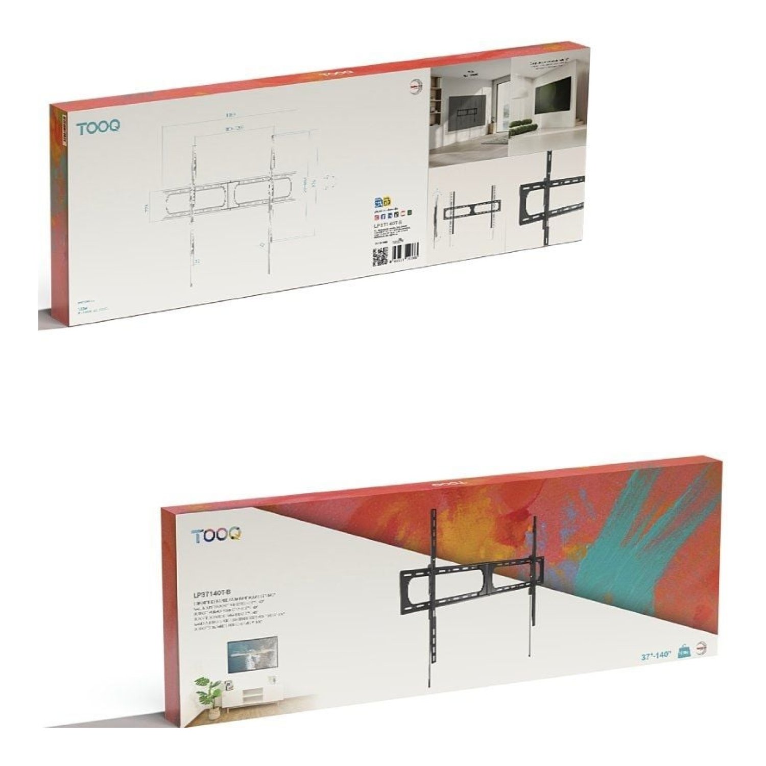 TooQ LP37140T-B · Soporte Pared Inclinable · 37-140" · Hasta 125kg
