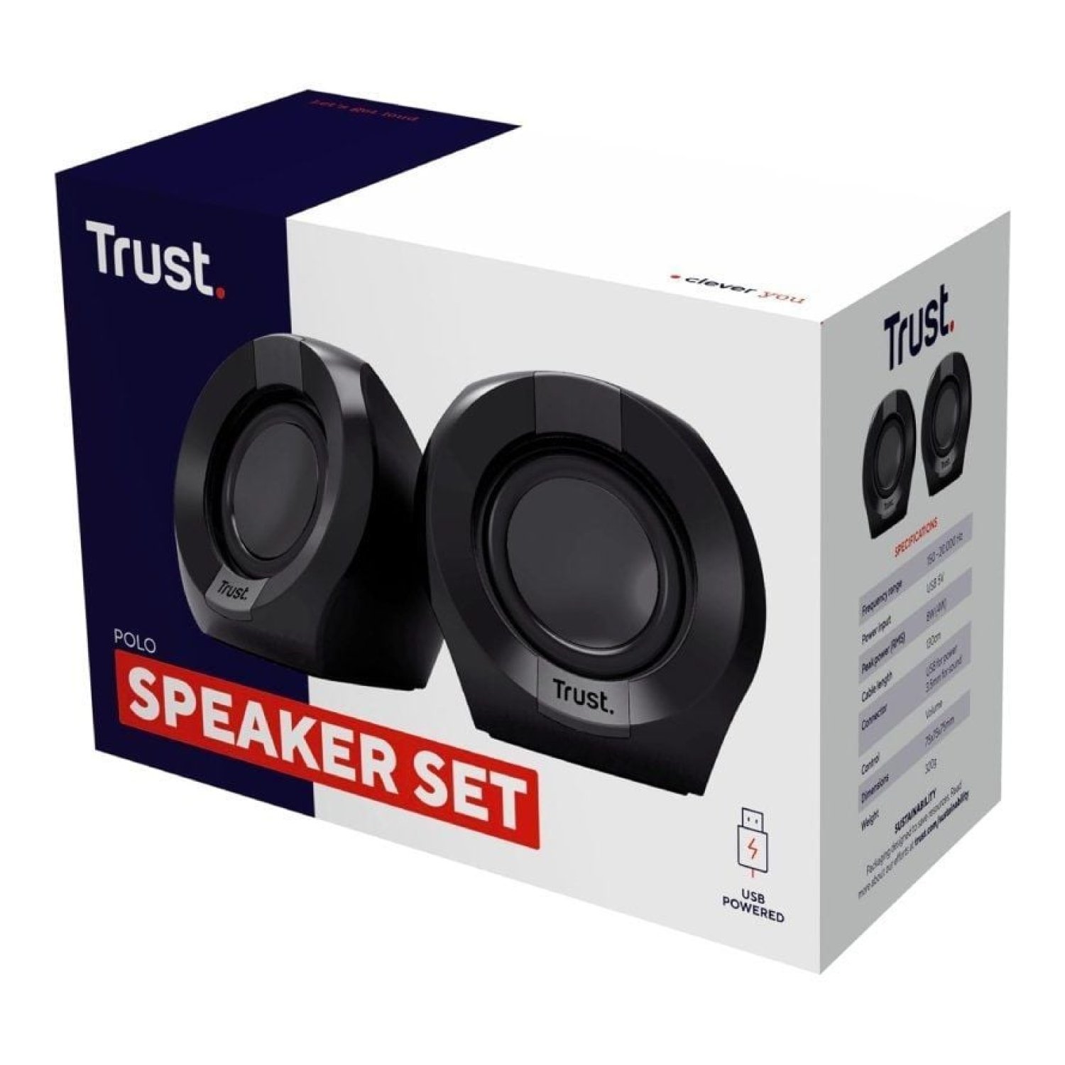 Trust Polo 2.0 · Altavoces · 8W · 2.0 Canales