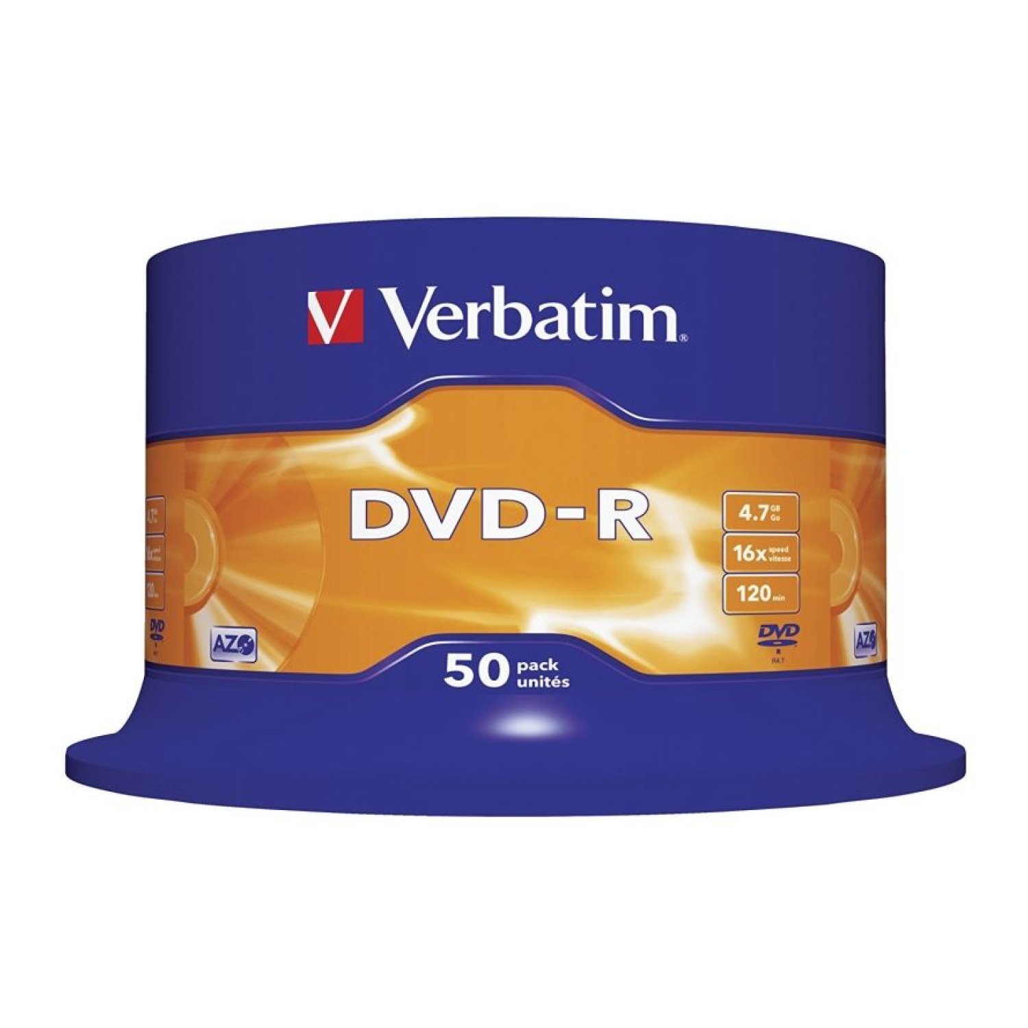 DVD-R Verbatim Advanced AZO 16X/ Tarrina-50uds