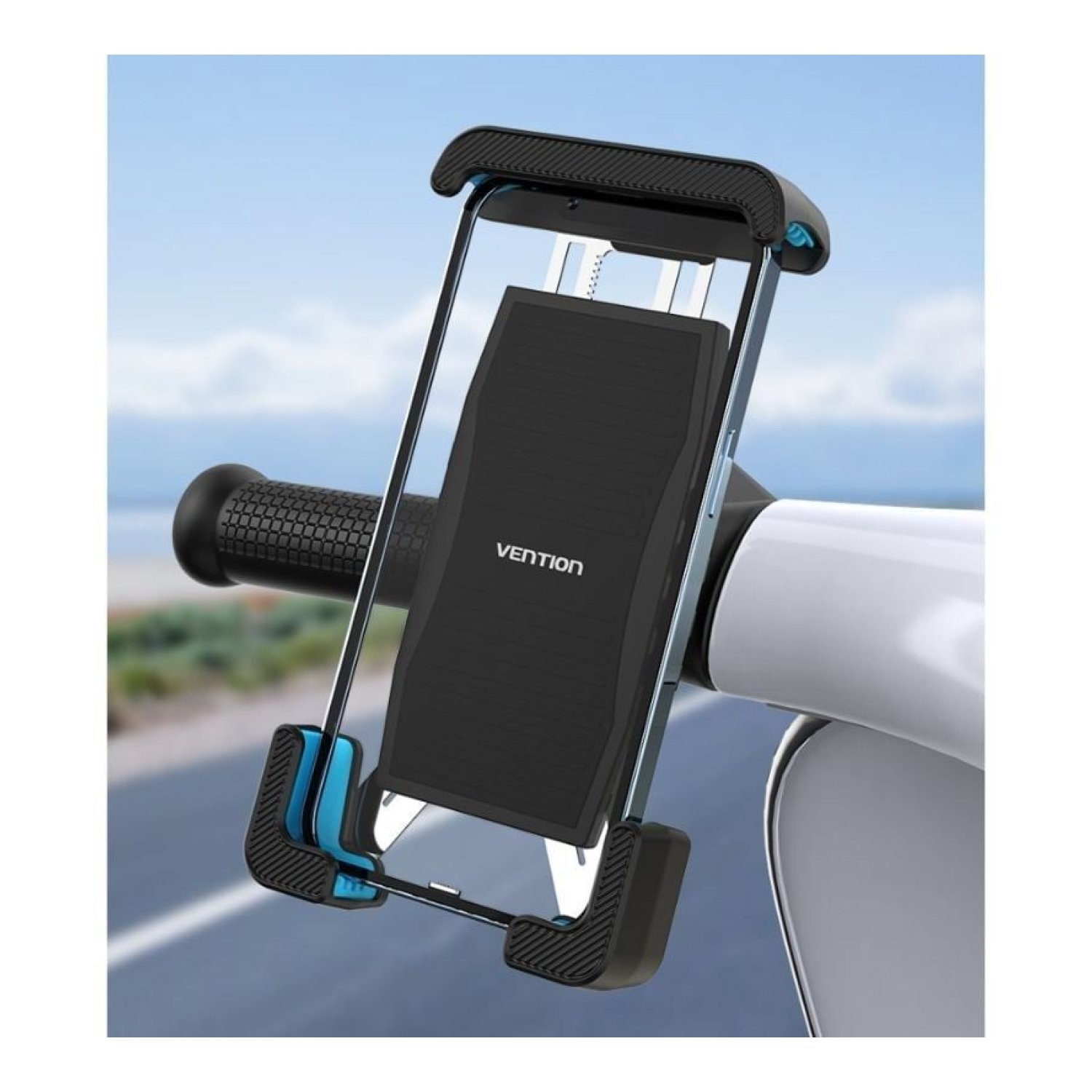 Vention · Soporte Smartphone Bicicleta · Negro · Rotación 360°