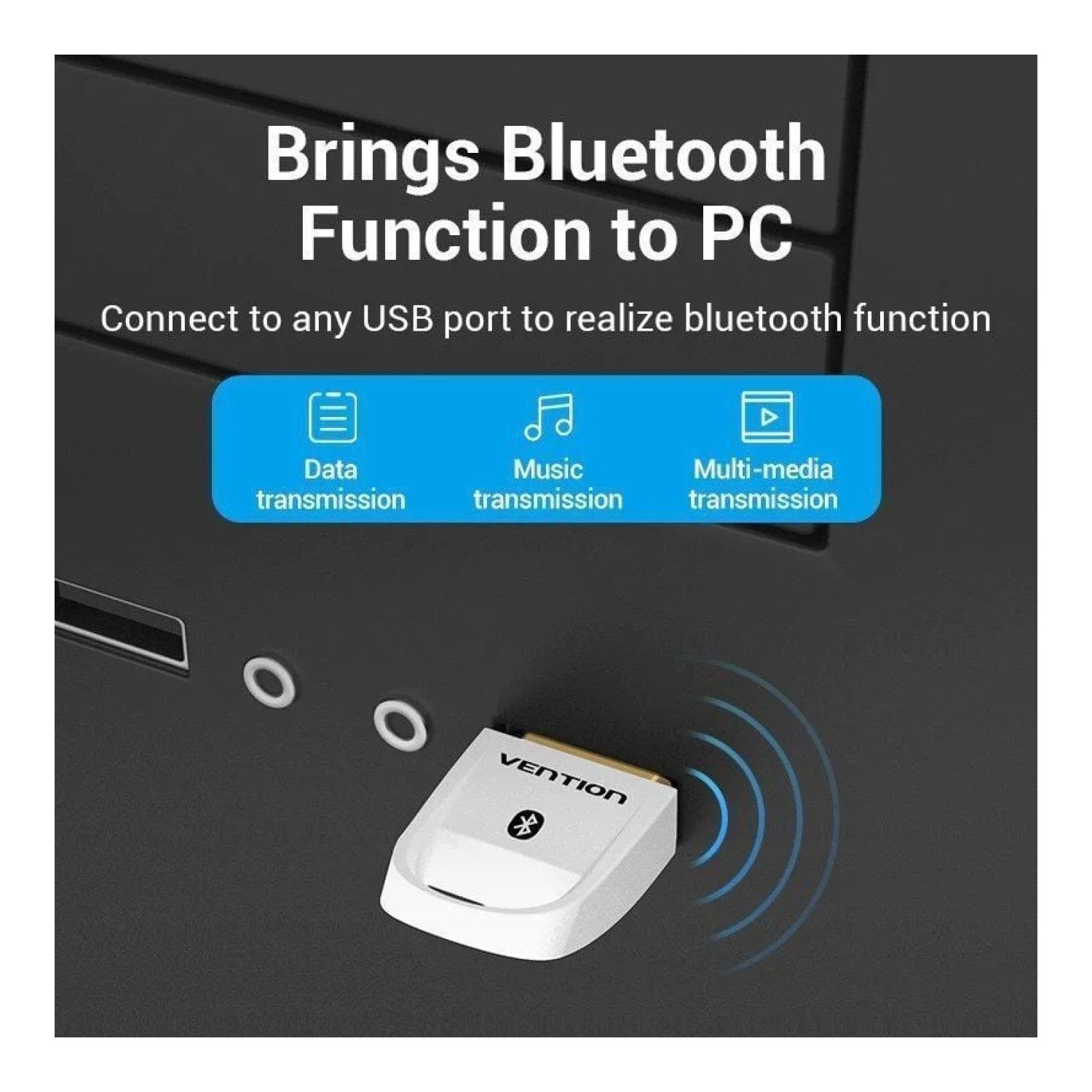 Vention CDSW0 · Adaptador USB-Bluetooth · Conectividad Inalámbrica