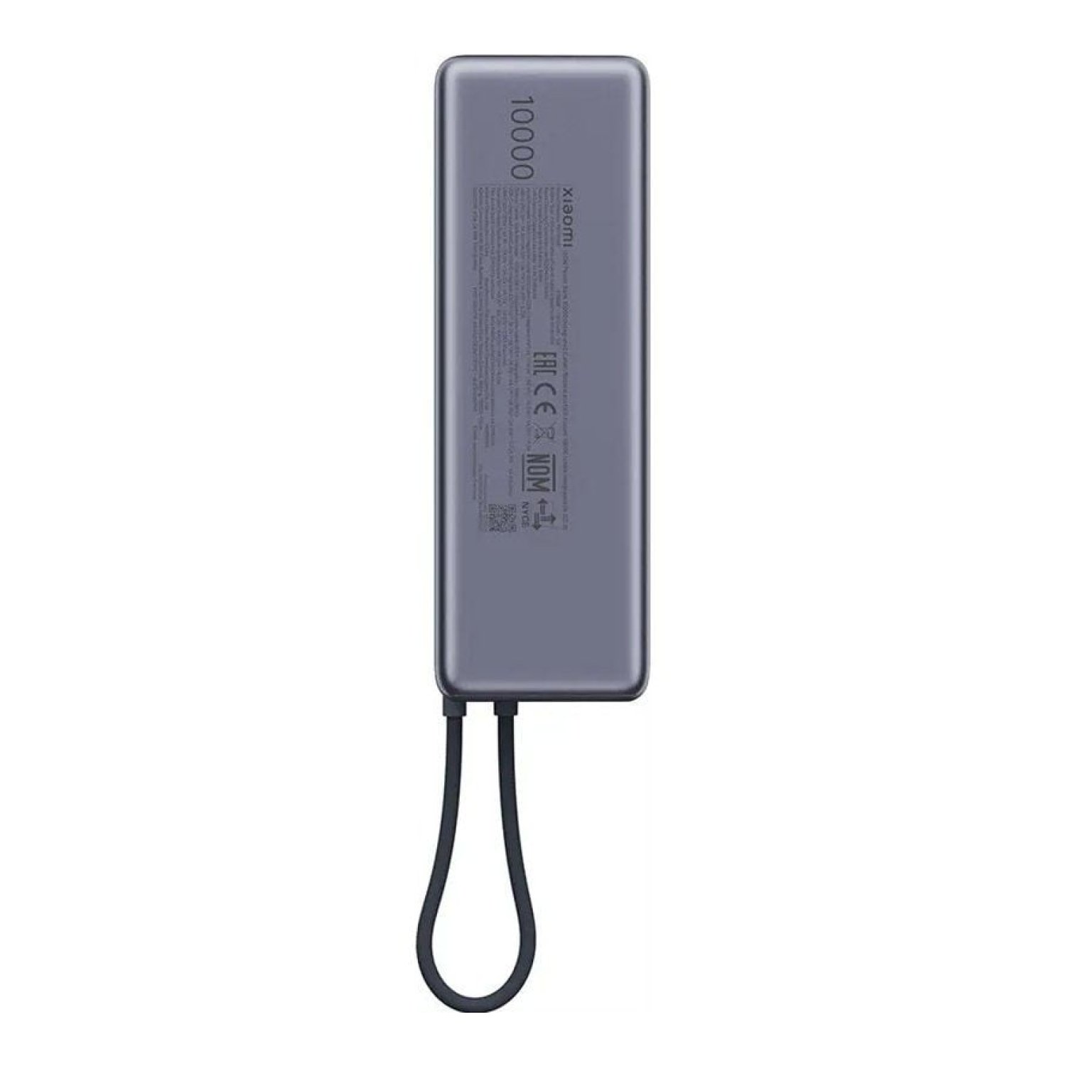 Xiaomi Power Bank 10000mAh · Cable Integrado · 165W · Gris