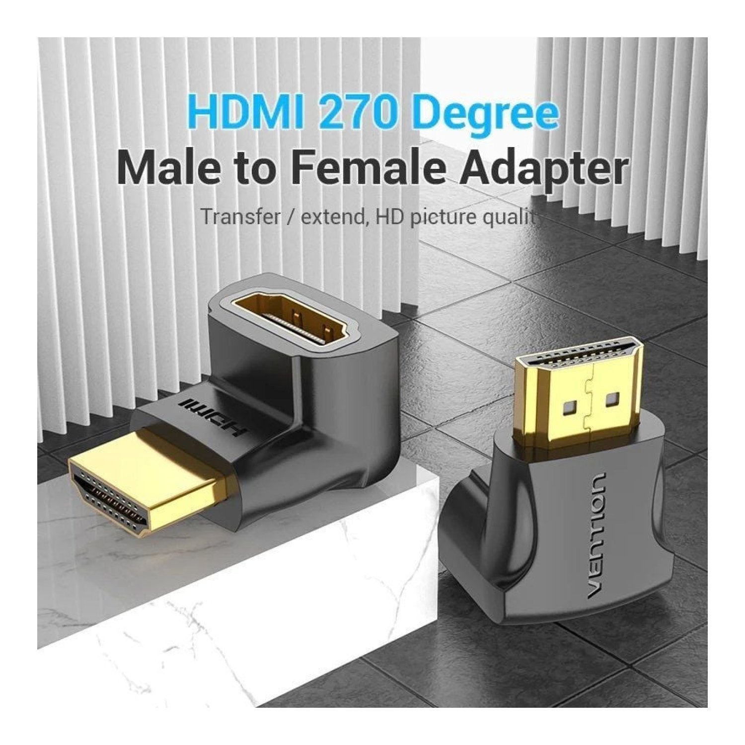 Vention · Adaptador HDMI 4K · 270° · HDMI Macho a Hembra