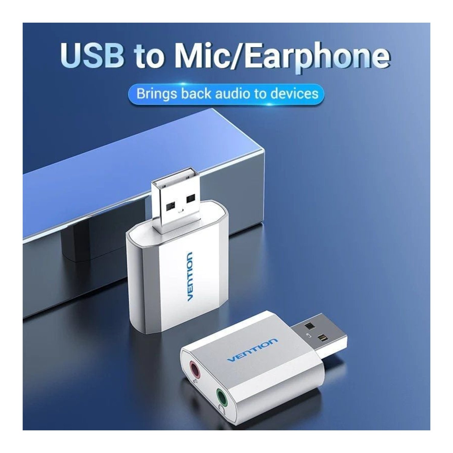Vention VAB-S13 · Tarjeta de Sonido 2.1 · Plata
