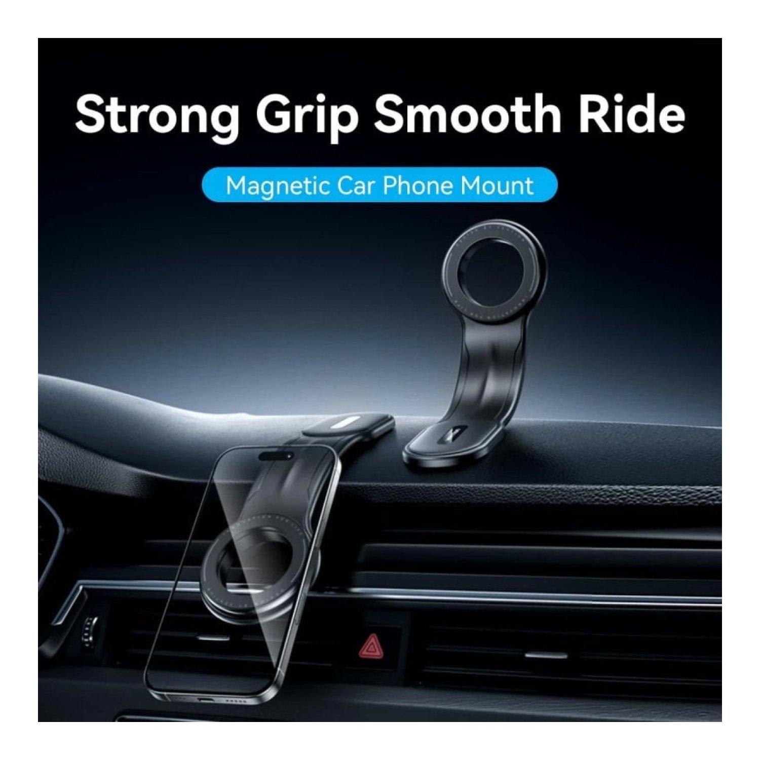 Vention · Soporte Smartphone para Coche · Negro · Agarre Seguro
