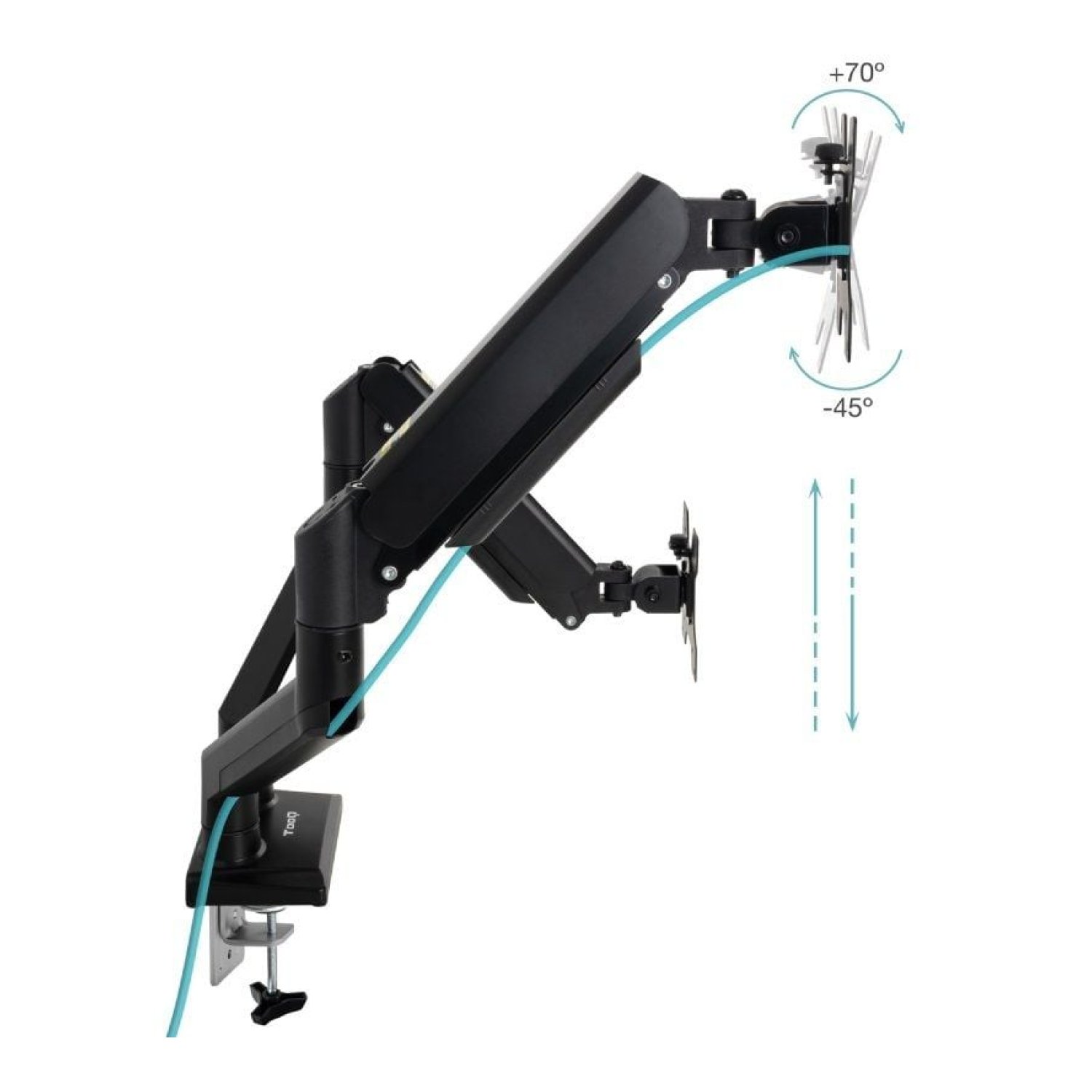 TooQ DB1434TNR · Soporte para 2 Monitores · Giratorio e Inclinable · hasta 10kg