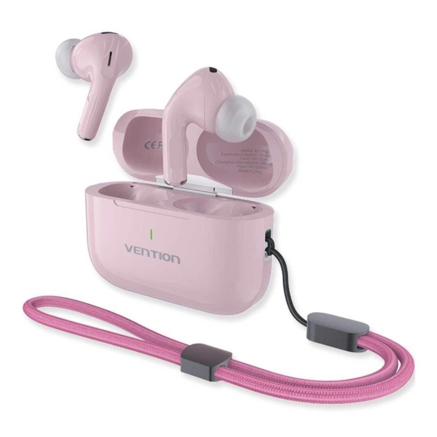 Vention Echo Lite E11 Plus · Auriculares Bluetooth · Autonomía 6h · Estuche de carga · Rosas