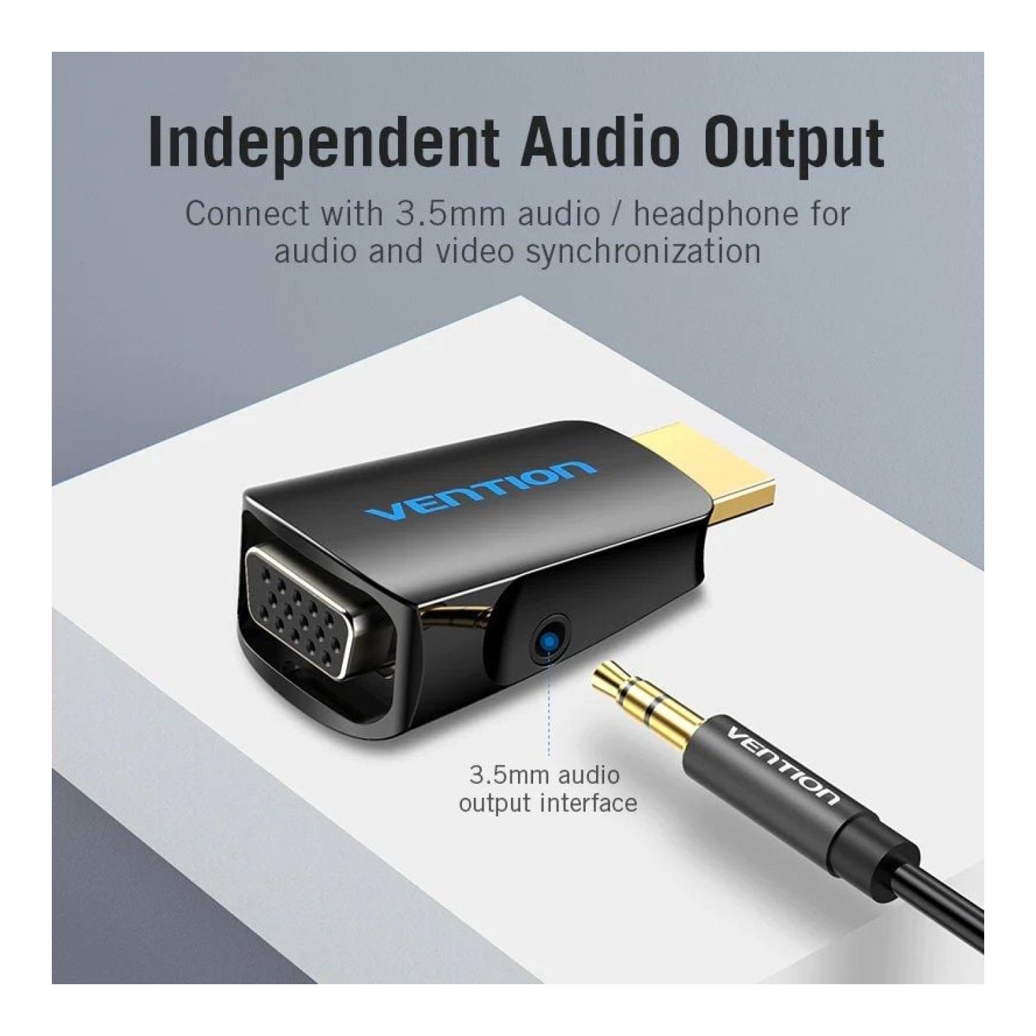 Vention · Adaptador HDMI a VGA · Audio Jack 3.5mm · Macho a Hembra