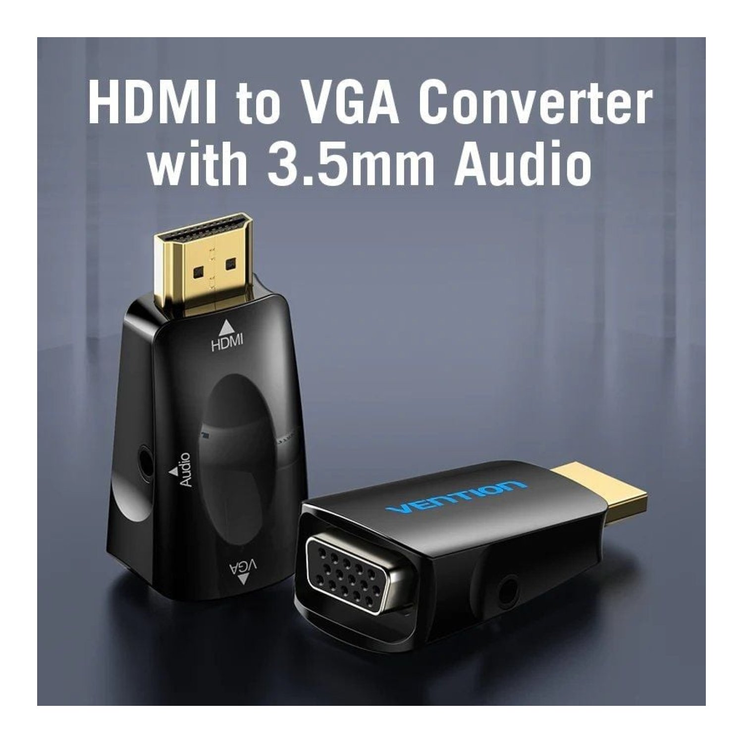 Vention · Adaptador HDMI a VGA · Audio Jack 3.5mm · Macho a Hembra