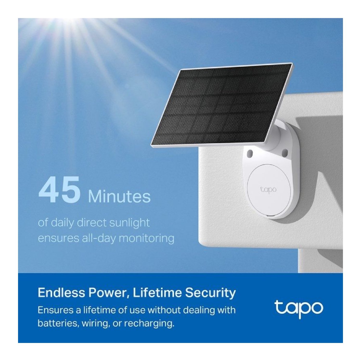 TP-Link Tapo TC82 · Cámara Vigilancia Exterior · Visión Nocturna · Control APP · Panel Solar