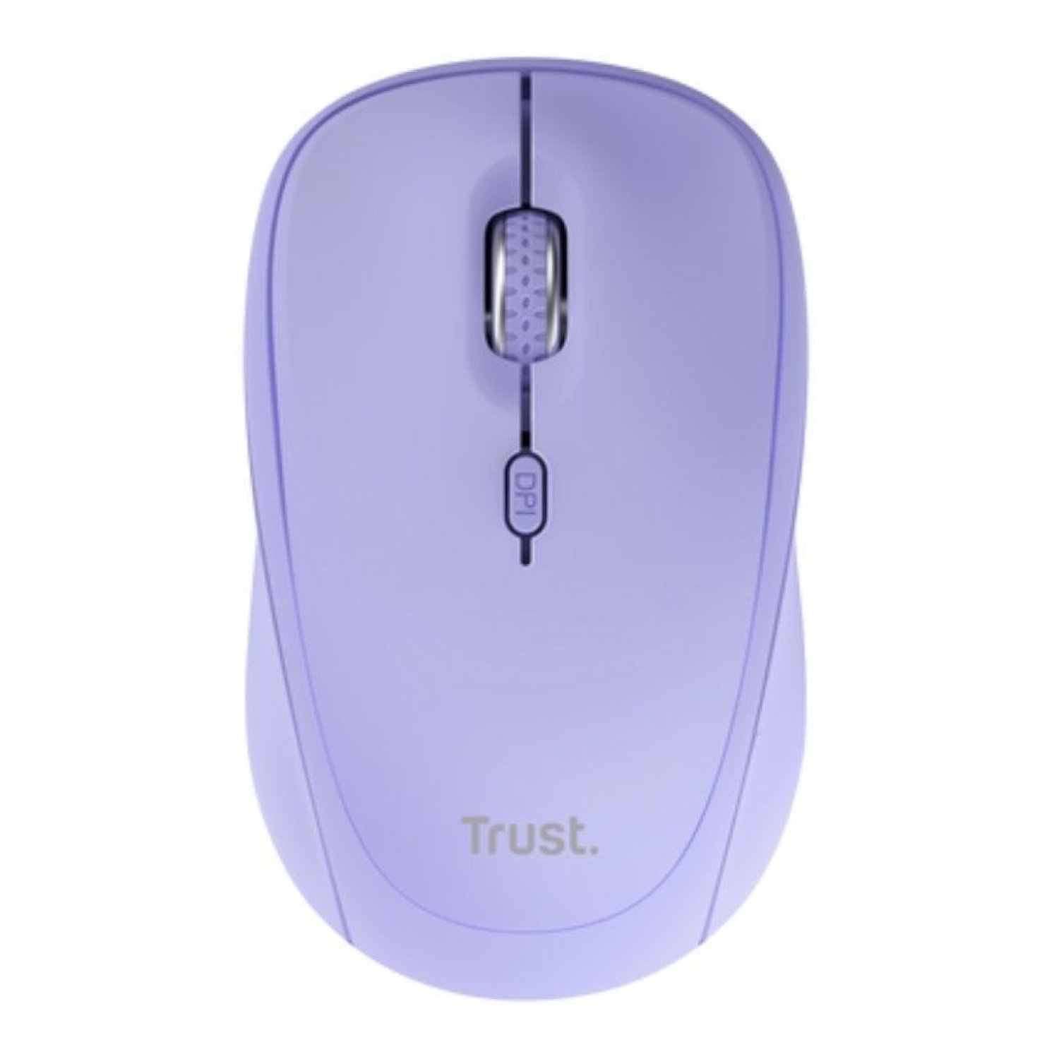 Trust Yvi+ · Ratón Inalámbrico Mini · 1600 DPI · Multidispositivo · Púrpura
