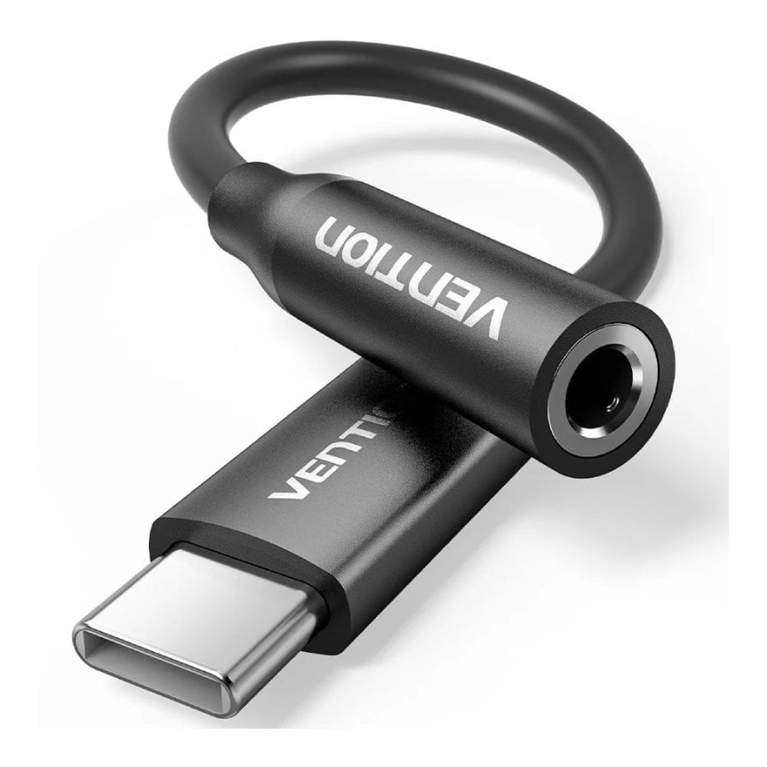 Vention · Adaptador Jack 3,5 mm a USB-C · 10cm · Negro