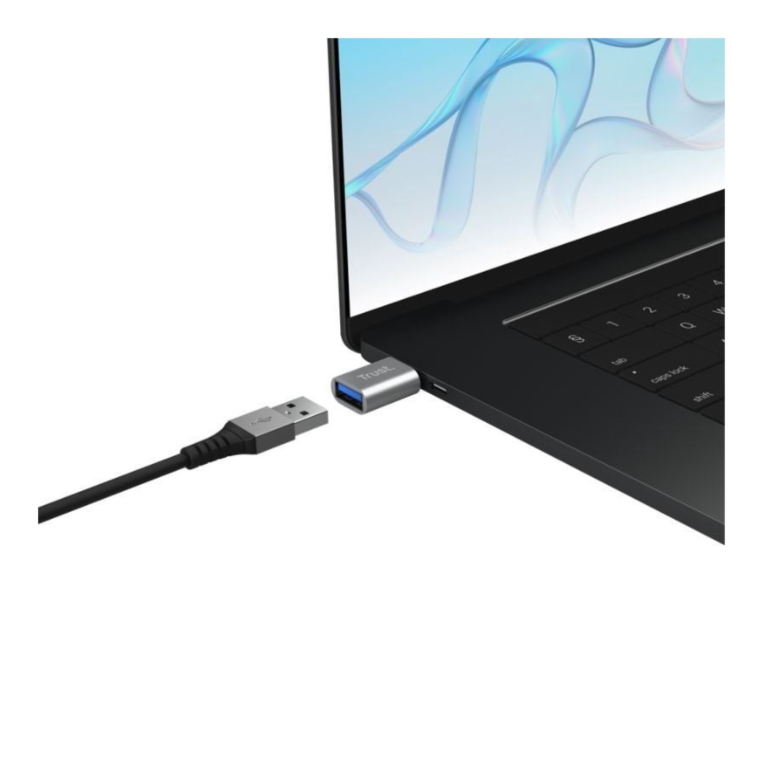 Trust Calyx · Adaptador USB 3.0 · USB Tipo-C a USB-A · Macho-Hembra