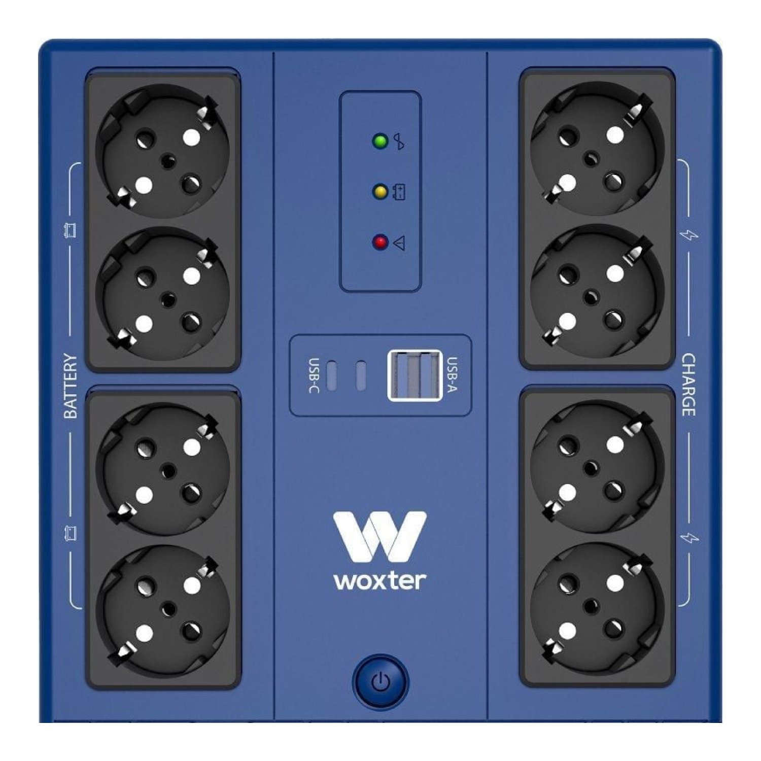 Woxter Multibase UPS · 800 VA · 480W · 8 Salidas · Torre