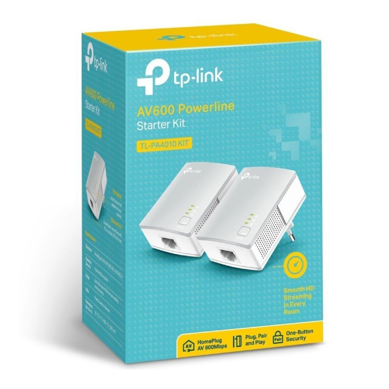 TP-Link TL-PA4010 · Adaptador Powerline · 600 Mbps · 300m alcance · Pack 2 unidades