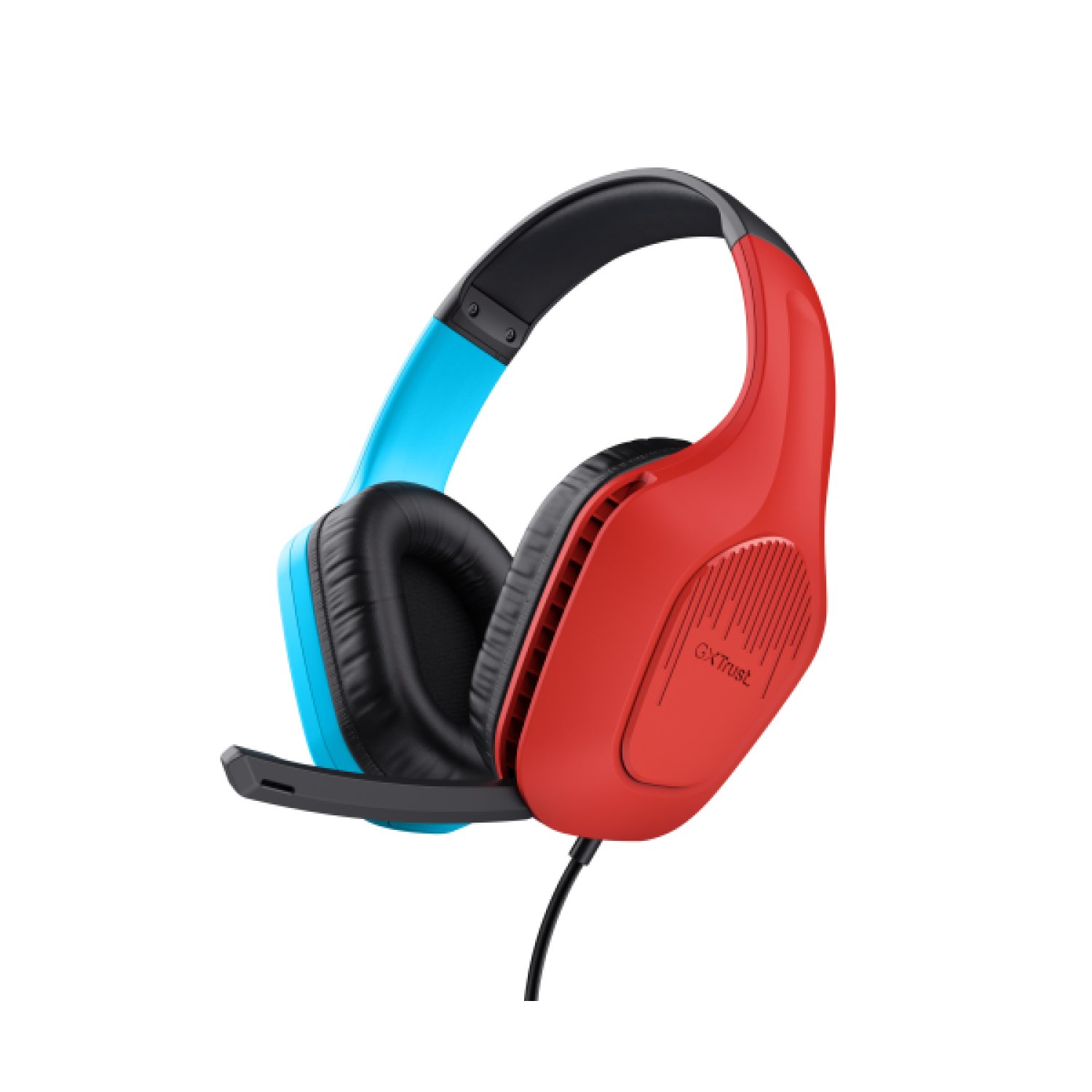 Trust Gaming GXT 416S Zirox · Auriculares Gaming · Micrófono · Jack 3.5 · Azul y Rojo