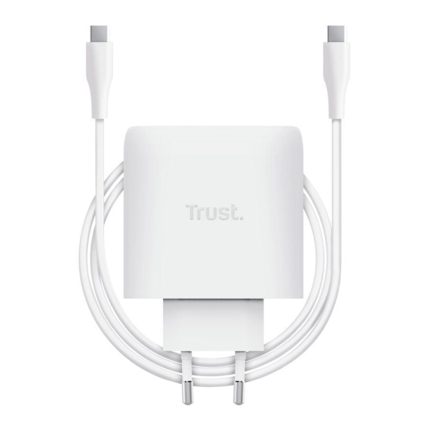 Trust Maxo Cargador GaN 65W · USB Tipo-C · Cable incluido