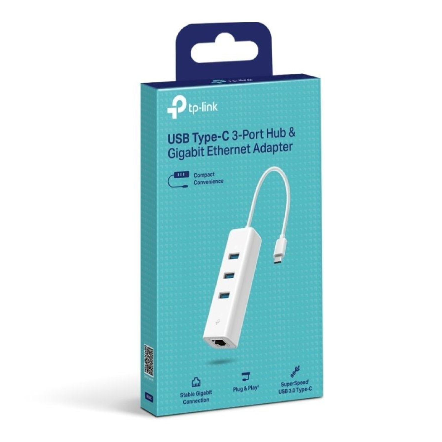 TP-Link UE330C · Hub USB-C 3.0 · 3 Puertos USB · Ethernet RJ45 · Blanco