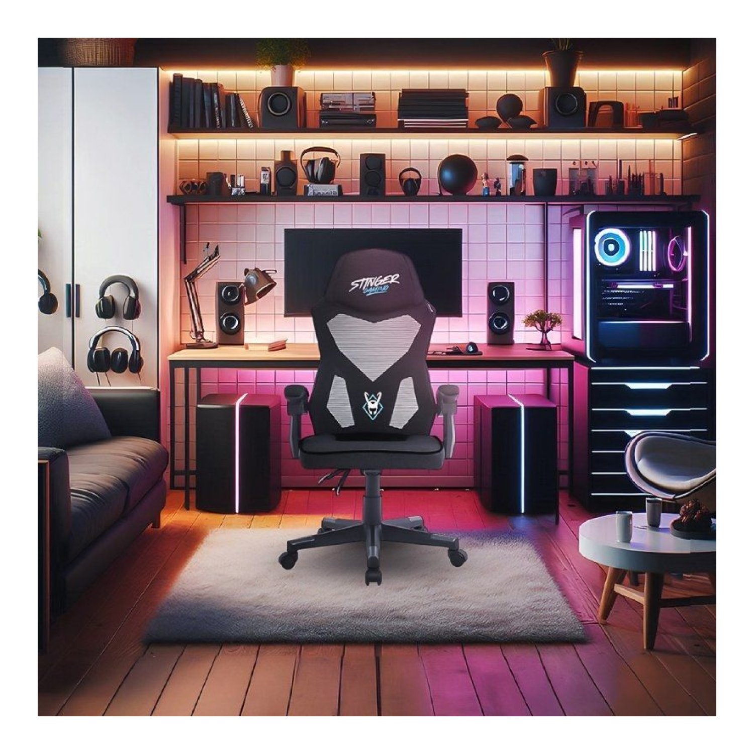 Woxter Stinger Station Sense · Silla Gaming · Negro · Ergonómica