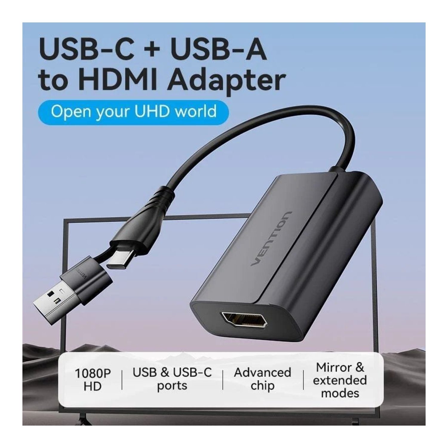 Vention · Adaptador USB-C a HDMI · USB Tipo-C Macho · HDMI Hembra