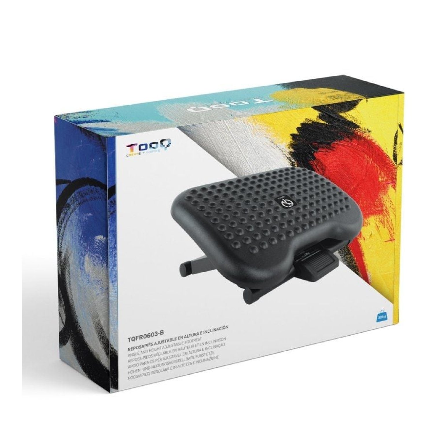 Reposapiés TooQ Ajustable e Inclinable · 460 x 340 mm