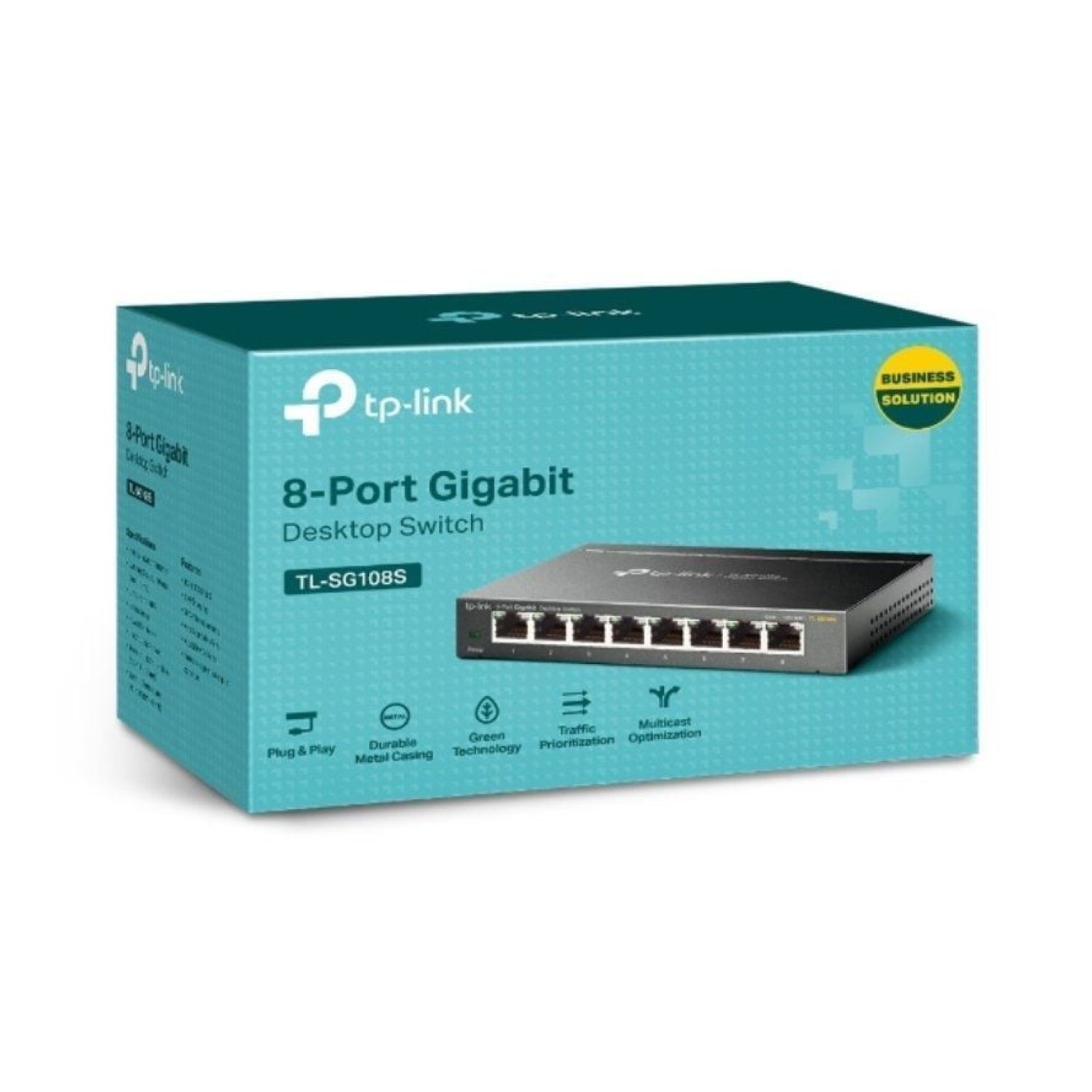 TP-Link TL-SG108S · Switch 8 Puertos · Gigabit 10/100/1000 Mbps