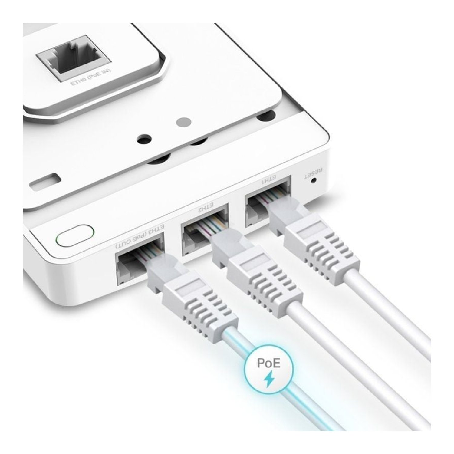 TP-Link Omada EAP235-WALL · Punto de Acceso PoE · 1200Mbps · Dual Band 2.4/5GHz · WiFi 802.11ac · 4dBi