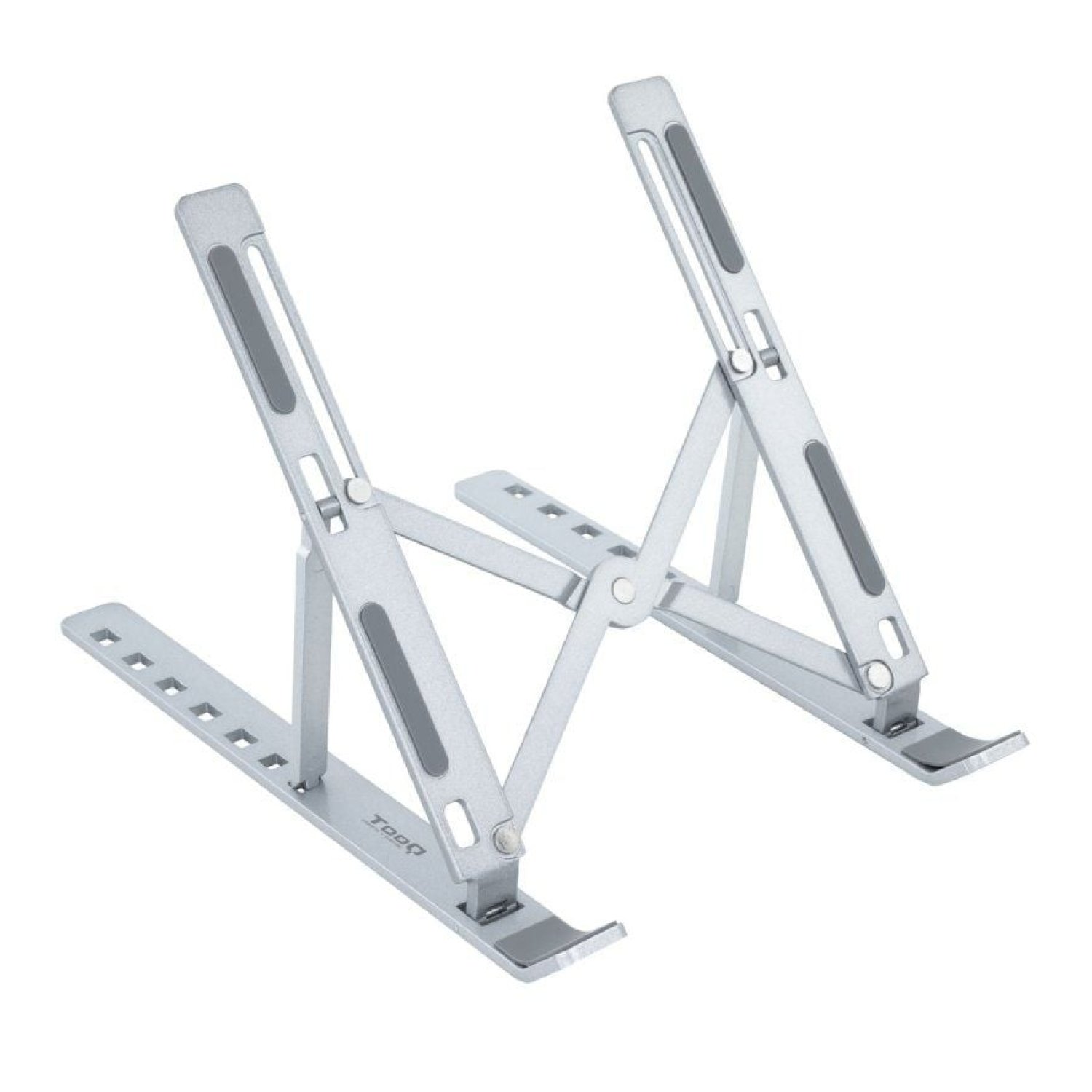 TooQ Soporte Portátil/Tablet · Hasta 15" · Aluminio · Plata
