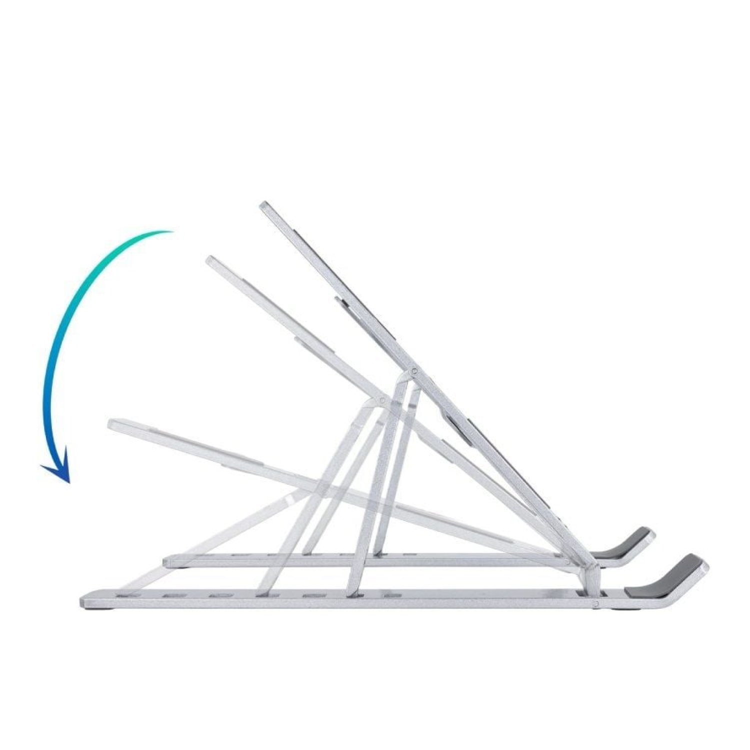 TooQ Soporte Portátil/Tablet · Hasta 15" · Aluminio · Plata