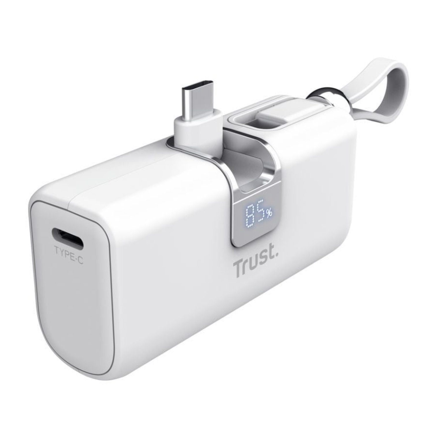 Trust Pacto · Powerbank 5000mAh · Carga rápida 18W · Blanco