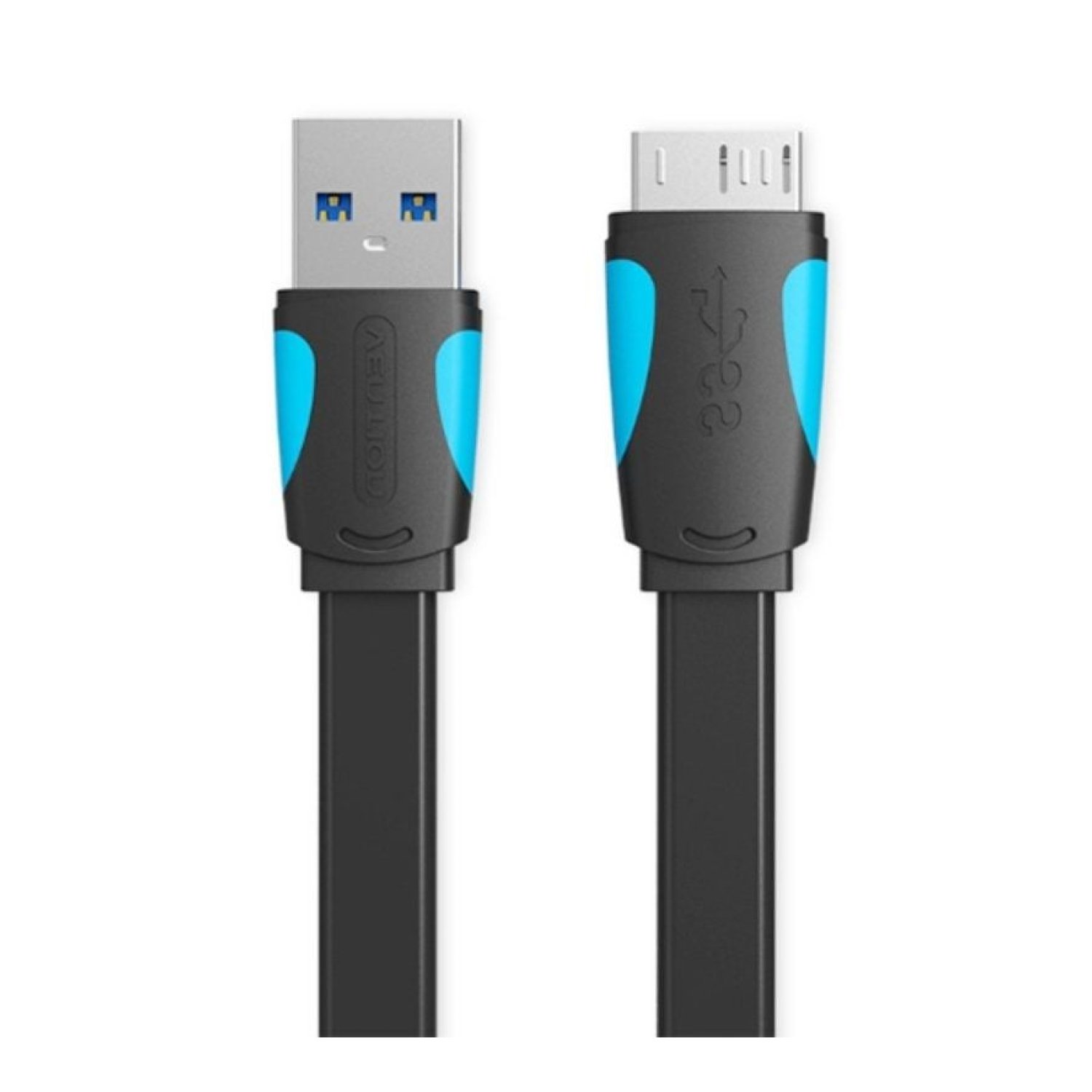 Vention Cable USB 3.0 · MicroUSB a USB · 5Gbps · 25cm · Azul y Negro