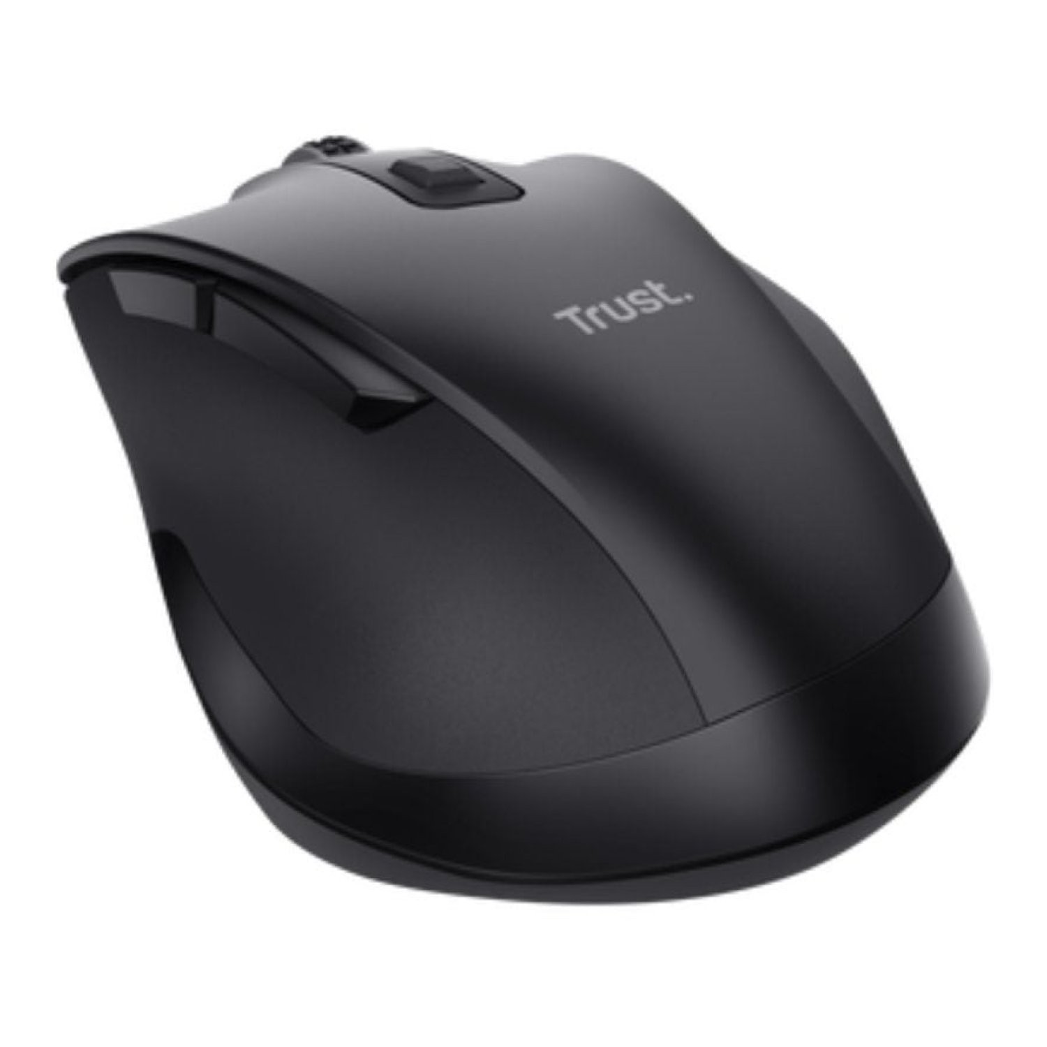 Trust Fyda · Ratón Ergonómico Inalámbrico · 2400 DPI · Multidispositivo · Batería Recargable
