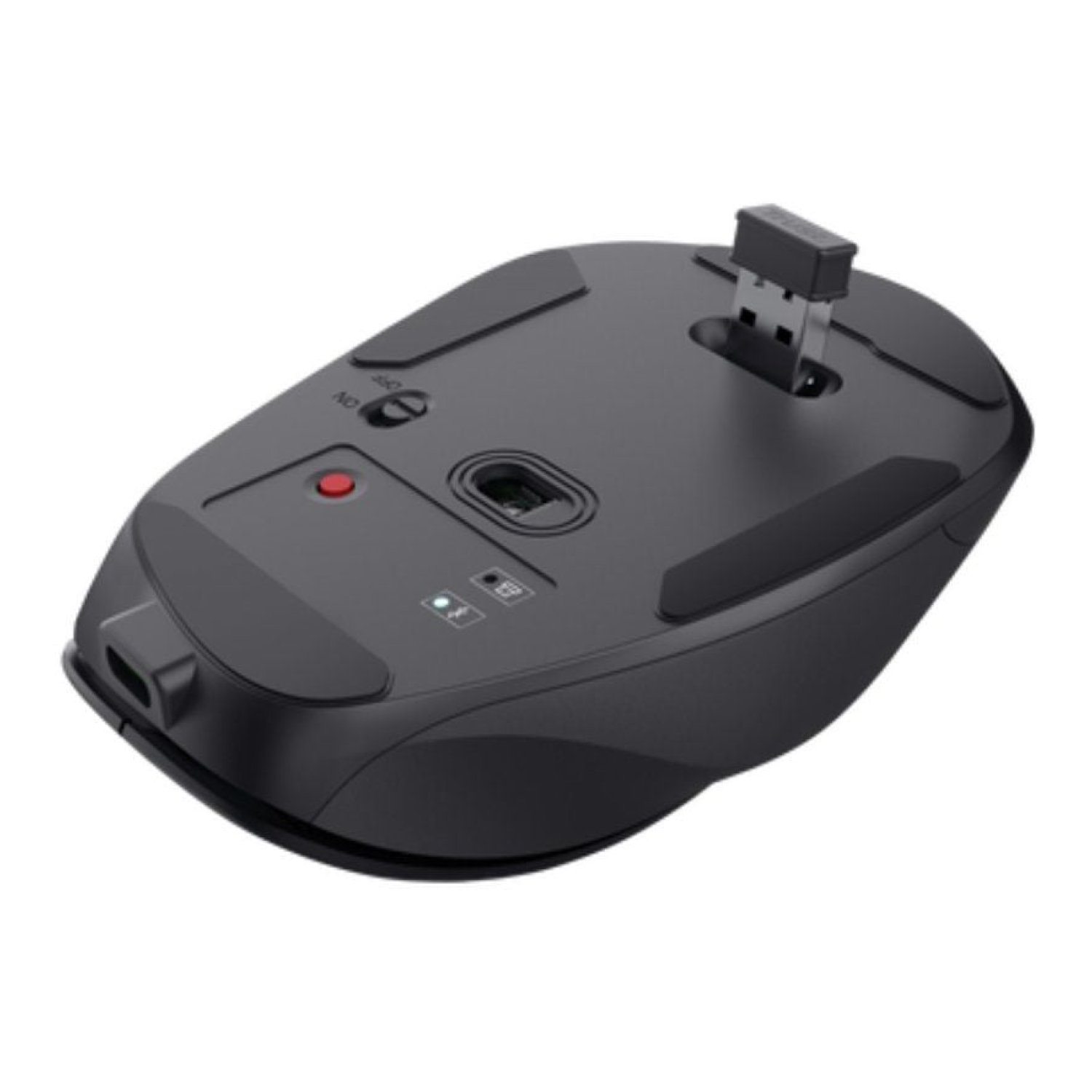 Trust Fyda · Ratón Ergonómico Inalámbrico · 2400 DPI · Multidispositivo · Batería Recargable