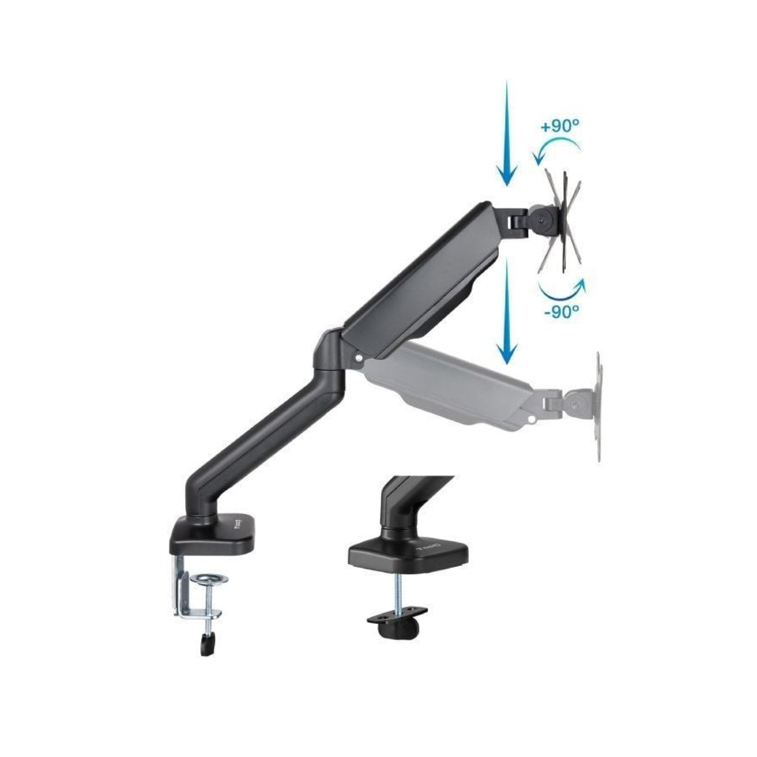 TooQ DB5032TNR-B · Soporte Monitor Giratorio · Inclinable · hasta 9kg