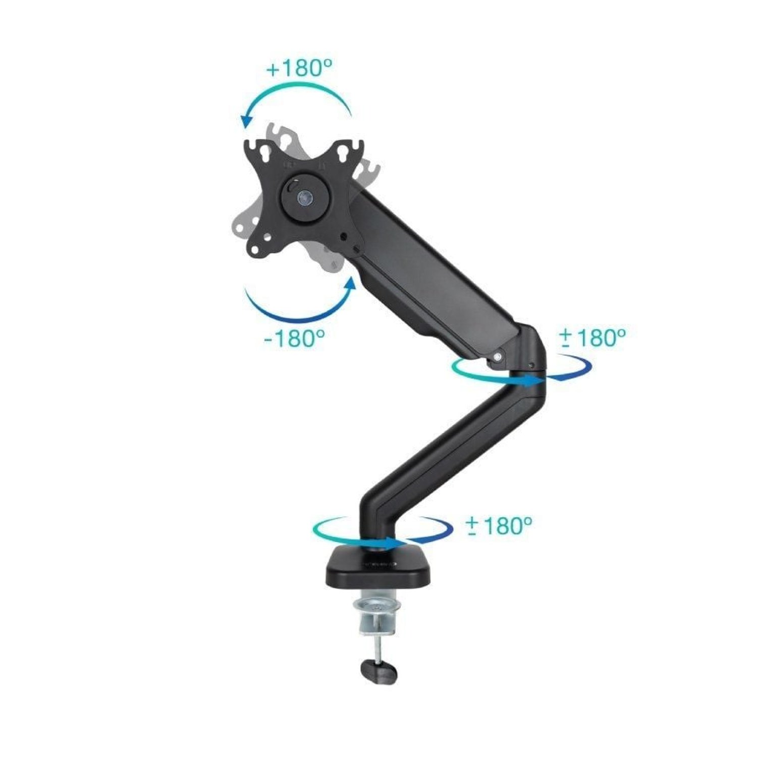 TooQ DB5032TNR-B · Soporte Monitor Giratorio · Inclinable · hasta 9kg