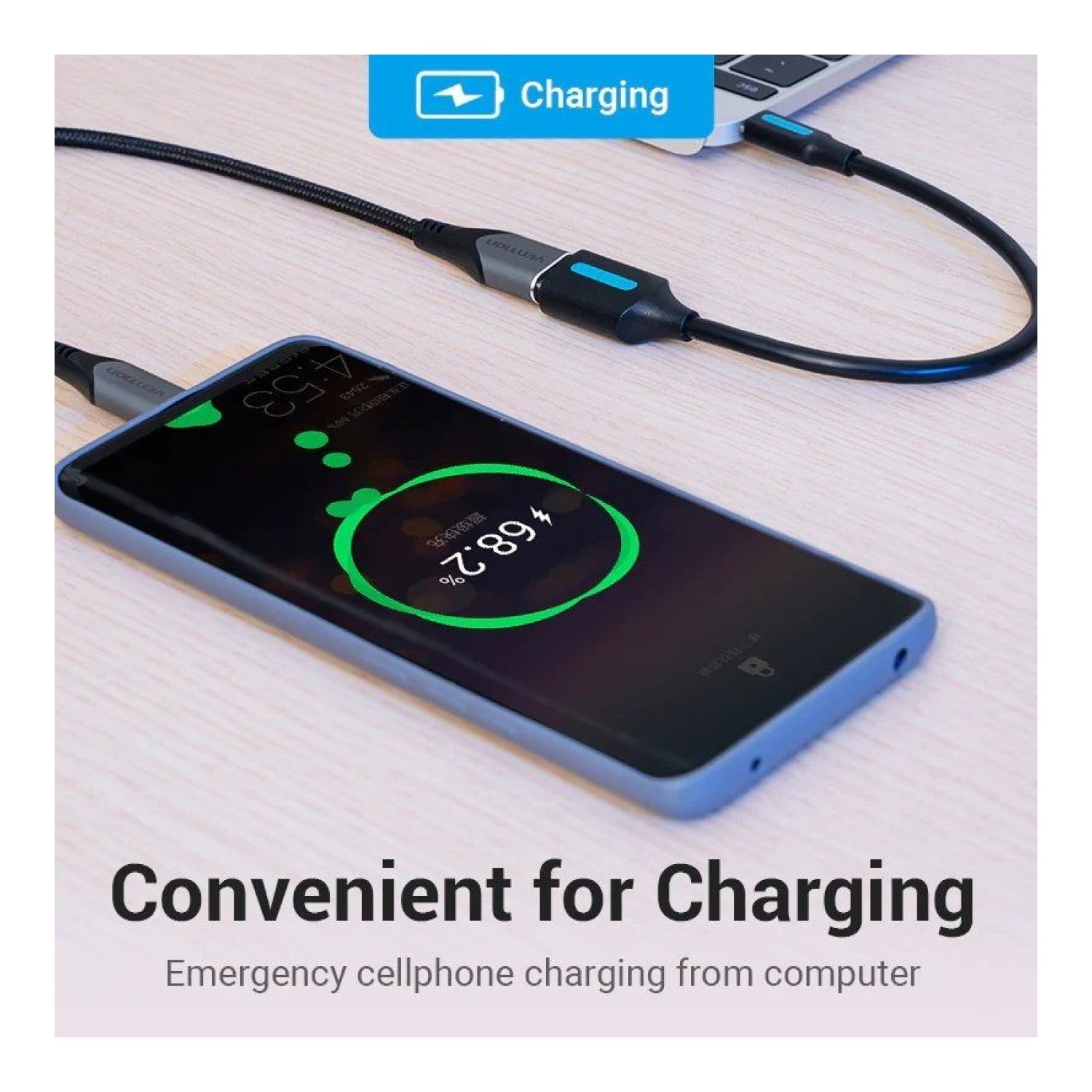 Vention · Adaptador USB 3.1 Tipo-C · USB-C Macho a USB Hembra
