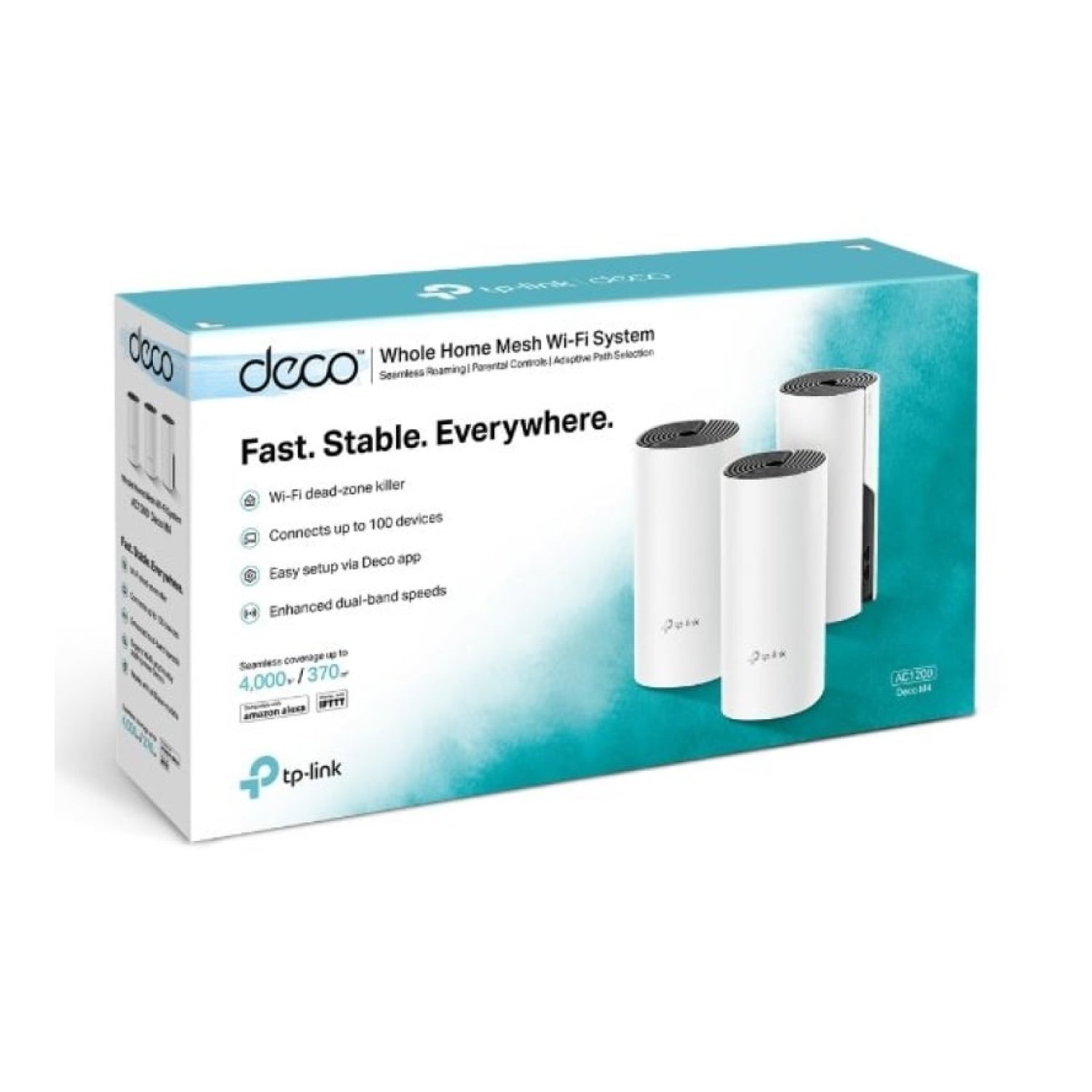 TP-Link Deco E4 · Sistema Mesh WiFi · 1200 Mbps · Pack 3 unidades