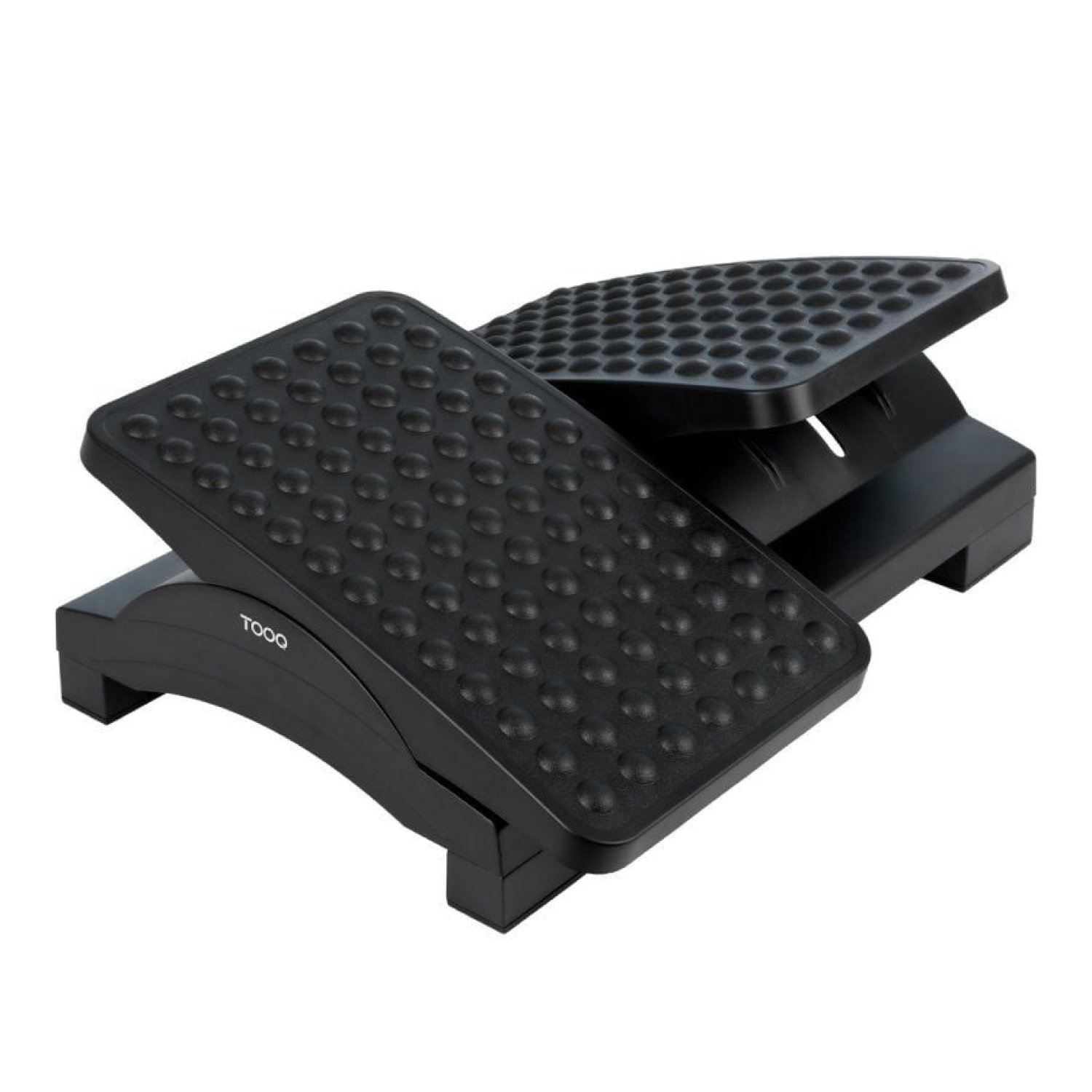 TooQ Reposapiés Ajustable Inclinable · 430x320x105-130mm · Negro