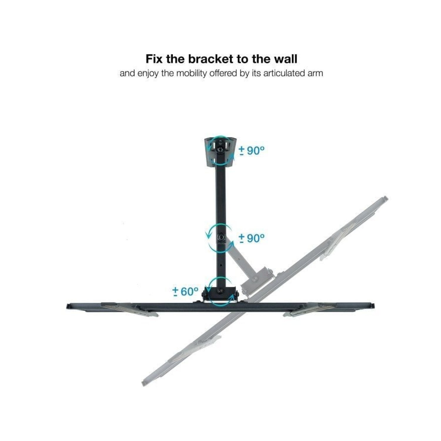TooQ LP7863TN-B · Soporte Pared Giratorio e Inclinable · 37-70" · Hasta 35kg